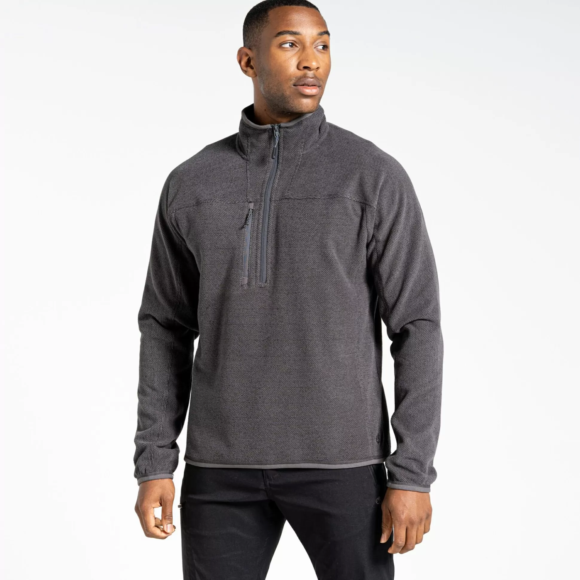 Craghoppers Expert Active Half Zip Fleece - Carbon Grey Marl<Mens Half Zip Fleece