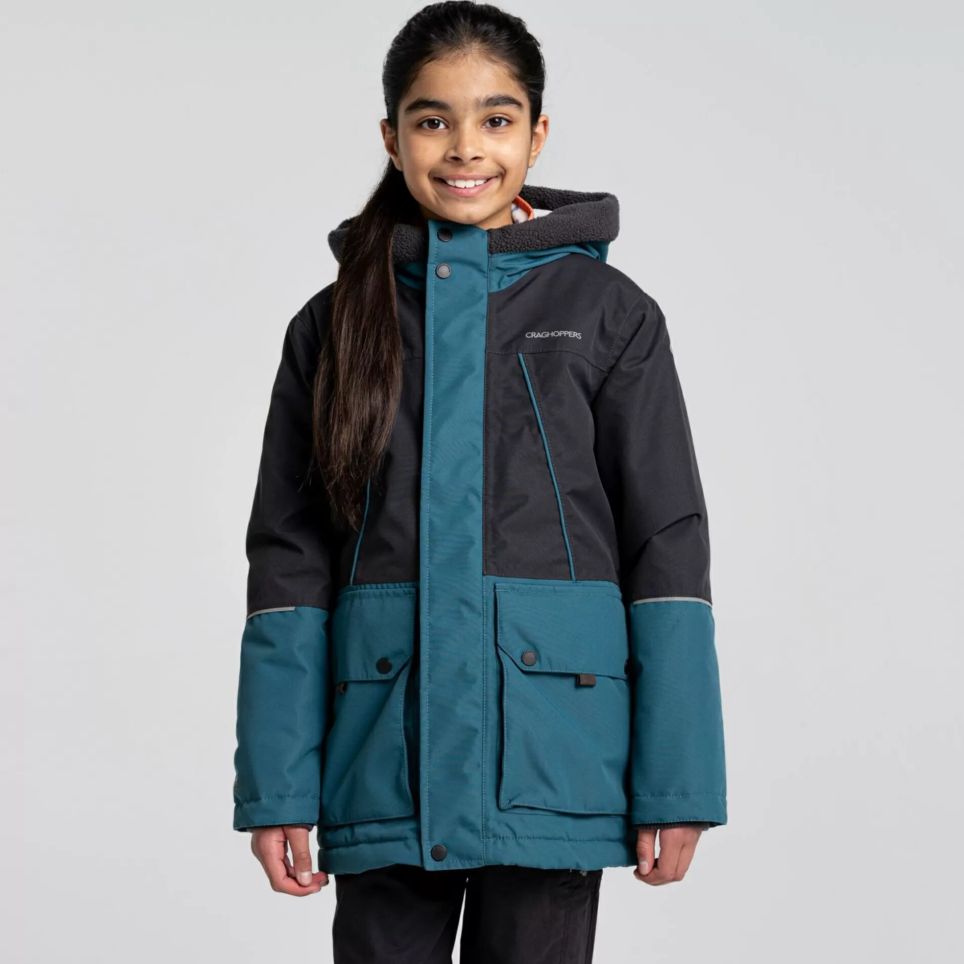 Craghoppers Kid'S Akito Insulated Jacket - Black Pepper<Kids Insulated Jackets