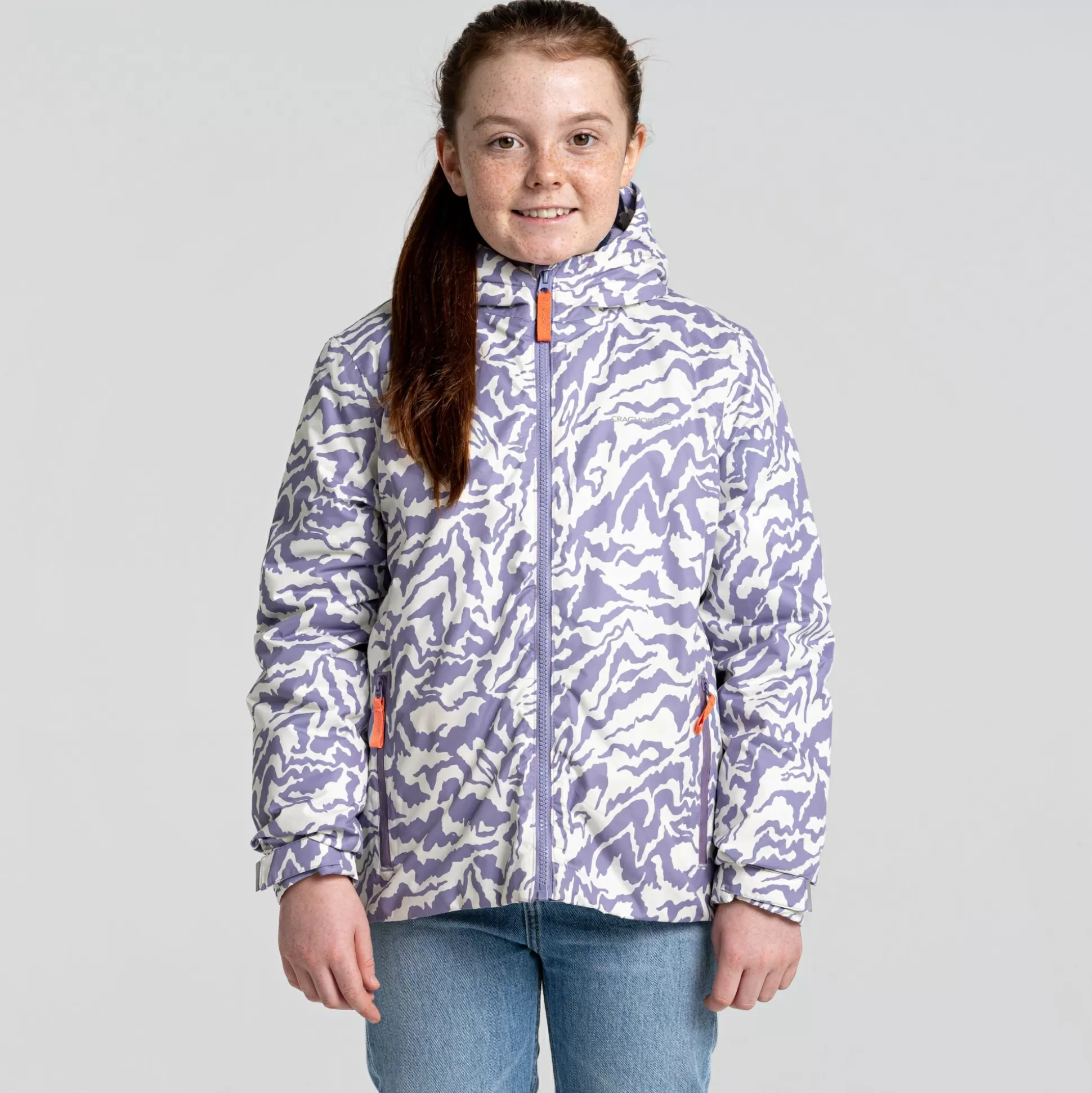 Craghoppers Kid'S Aminda Insulated Jacket- Purple Haze Print<Kids Insulated Jackets