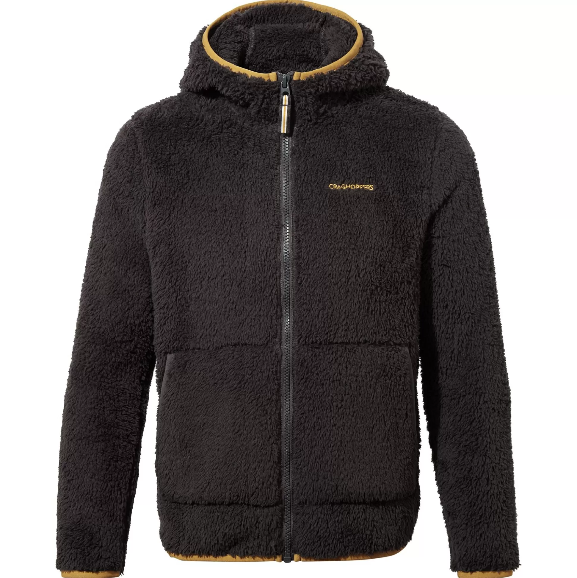 Craghoppers Kid'S Angda Hooded Fleece Jacket - Black Pepper<Kids Full Zip Fleece