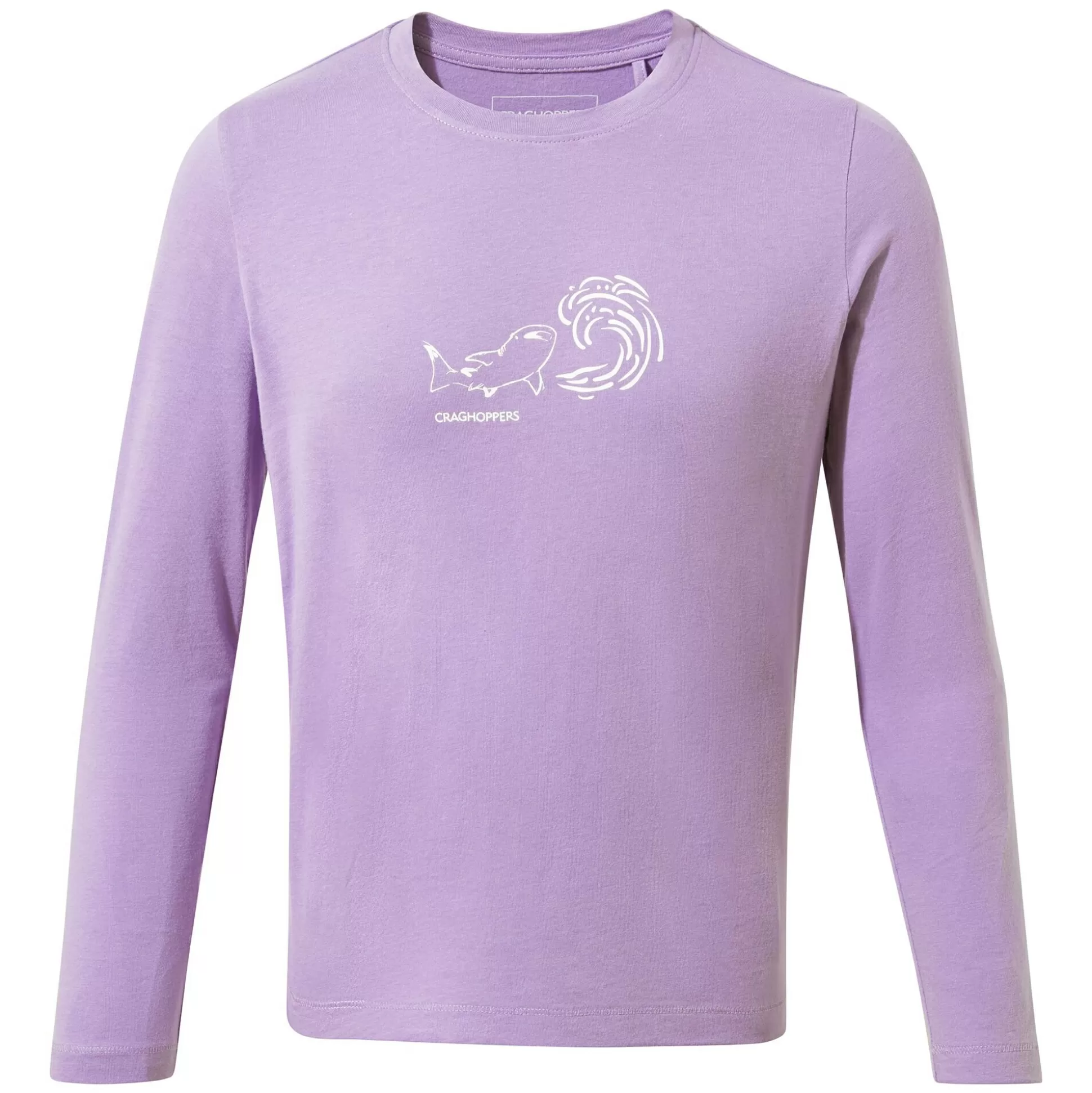 Craghoppers Kid'S Bates Long Sleeved T-Shirt - Purple Haze Whaleshark<Kids Long Sleeve