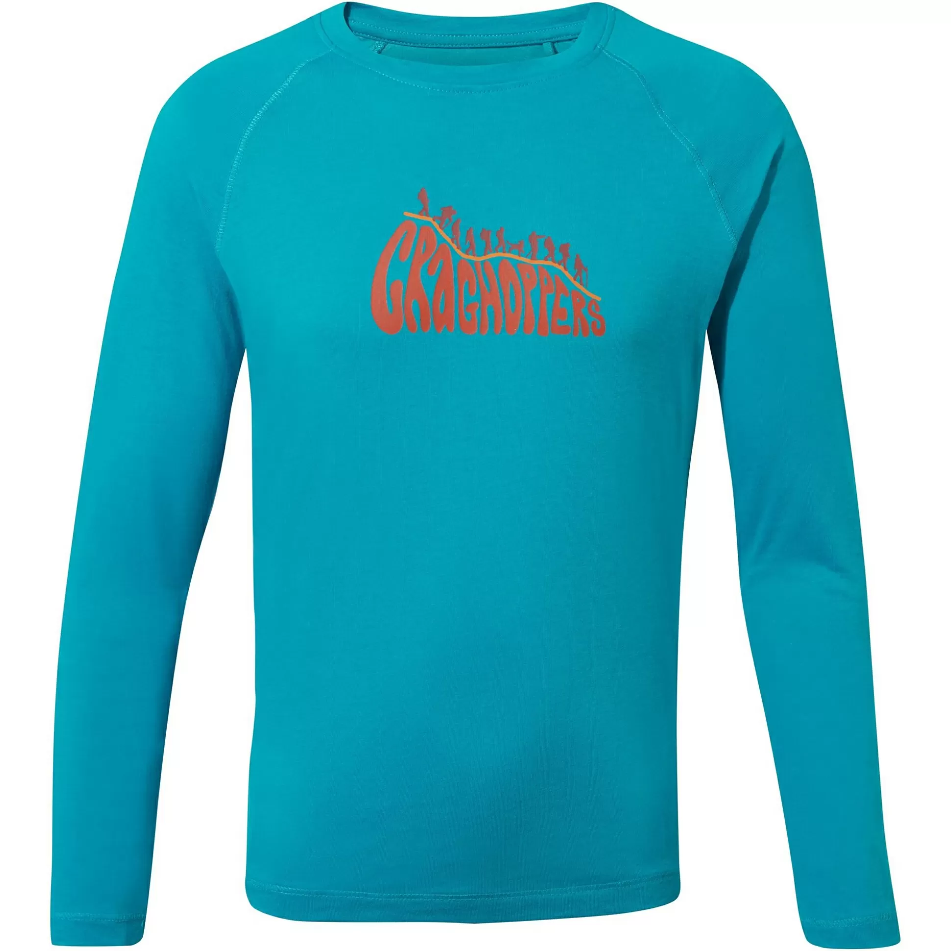 Craghoppers Kid'S Bates Long Sleeved T-Shirt - Scuba Blue Bubble<Kids Long Sleeve