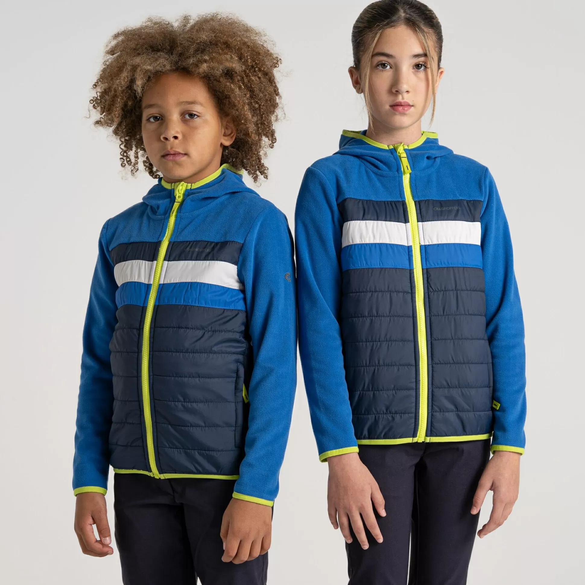 Craghoppers Kid'S Brady Hybrid Jacket - Bolt Blue / Blue Navy<Kids Insulated Jackets