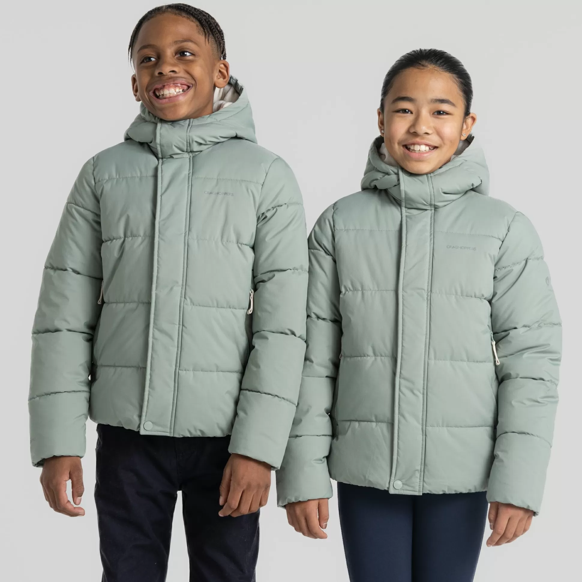 Craghoppers Kid'S Brandon Hooded Jacket - Meadow Haze<Kids Insulated Jackets