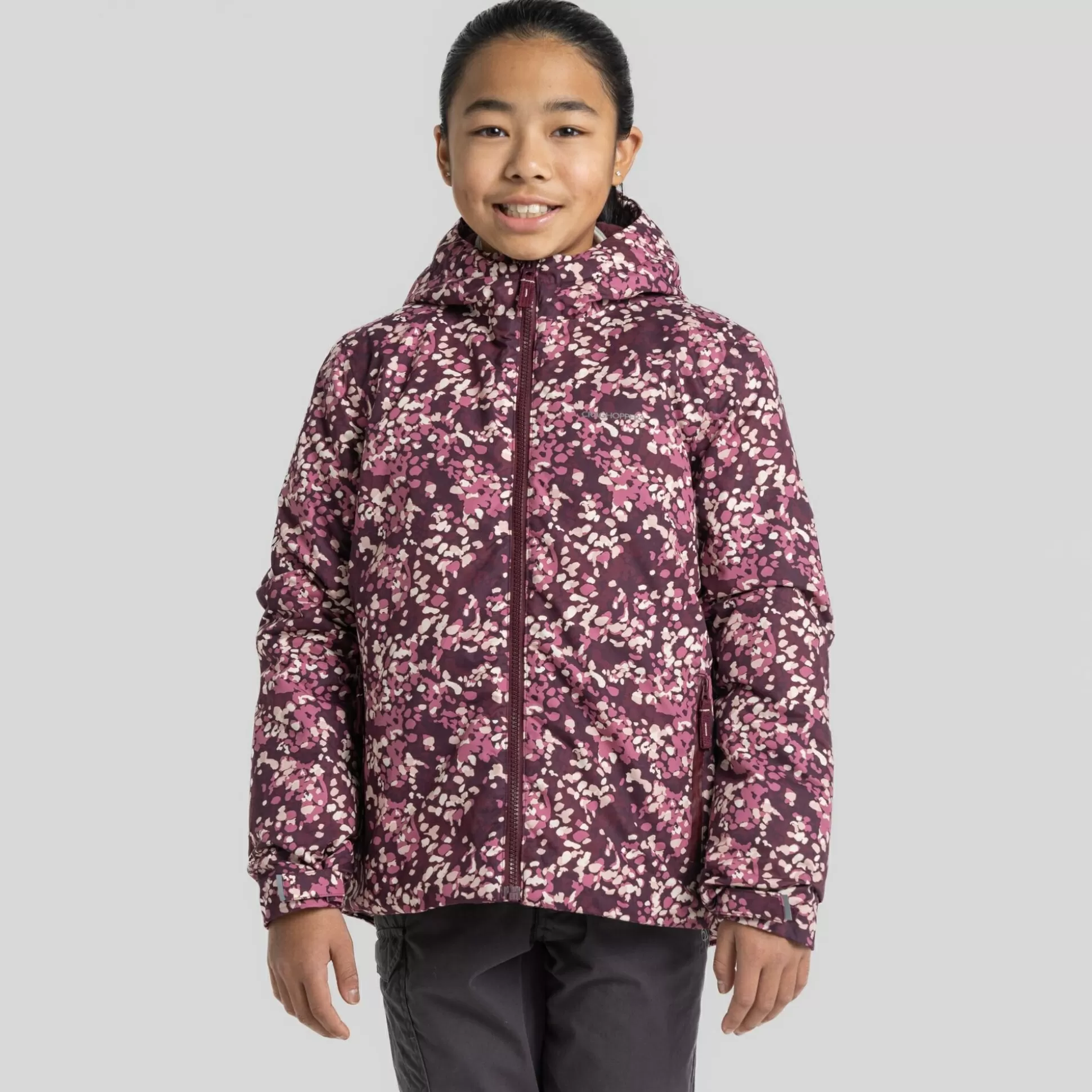 Craghoppers Kid'S Brosna Jacket - Deep Violet Print<Kids Insulated Jackets | Waterproof Jackets