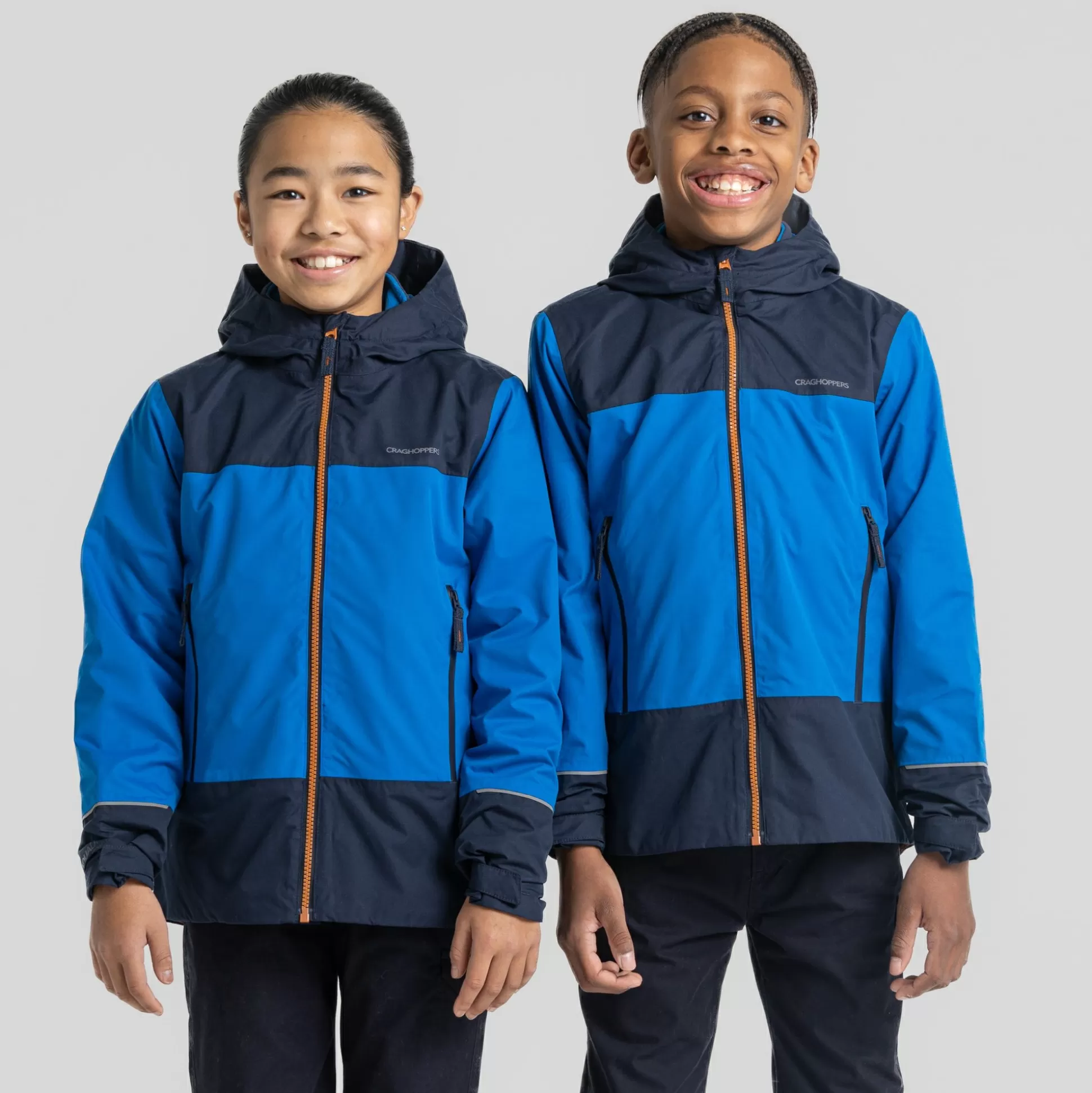 Craghoppers Kid'S Foyle Jacket - Titan Blue / Blue Navy<Kids Waterproof Jackets