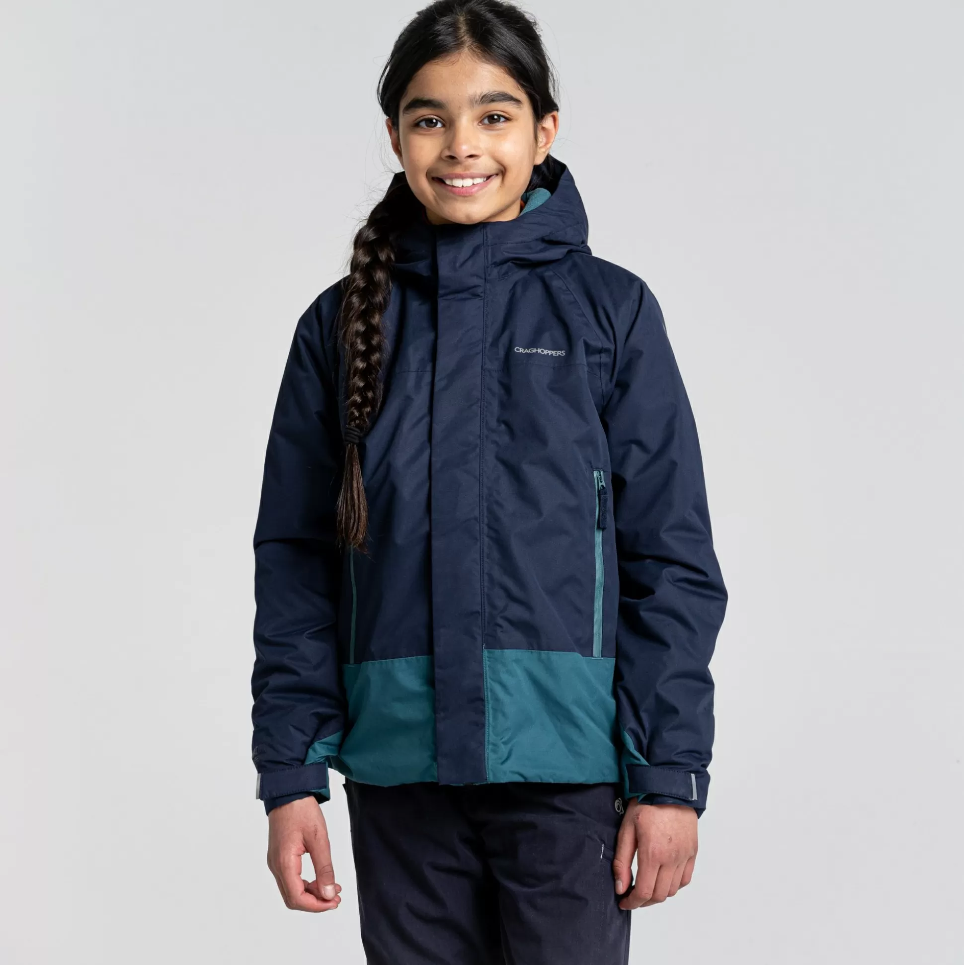 Craghoppers Kid'S Harue Insulated Jacket - Blue Navy / Sacramento Green<Kids Insulated Jackets