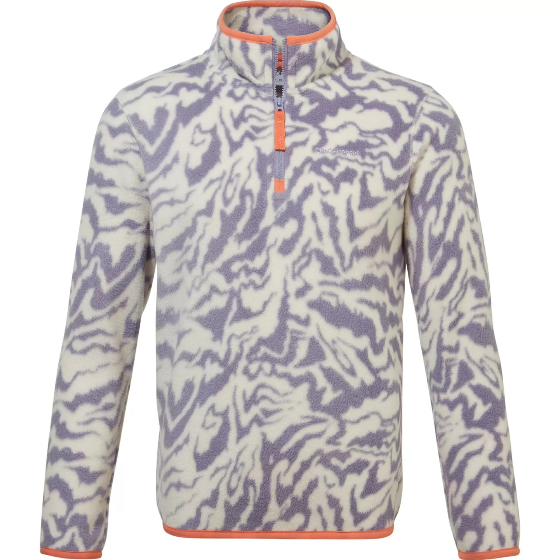 Craghoppers Kid'S Kana Half Zip Fleece - Purple Haze Print<Kids Half Zip Fleece