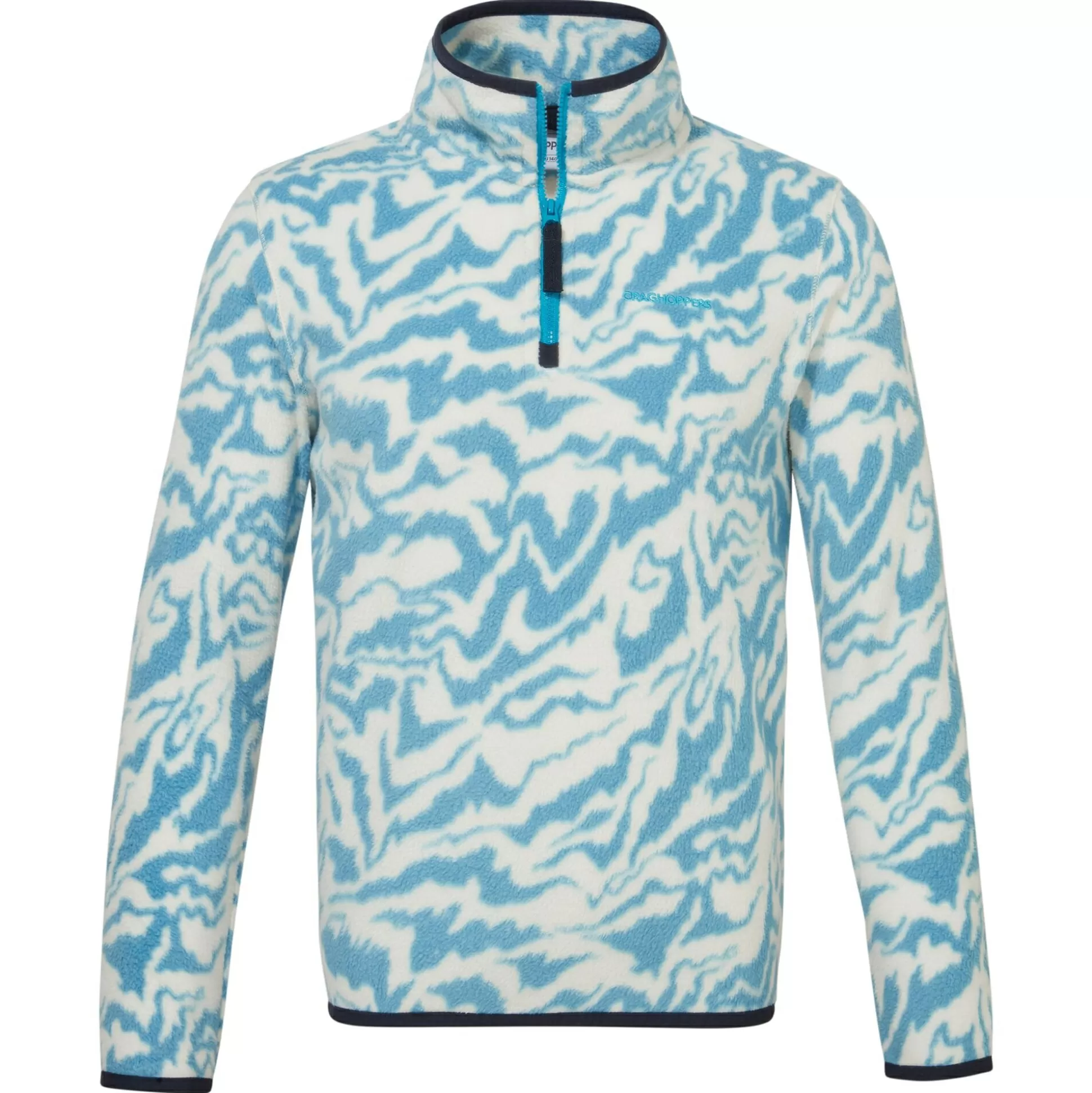 Craghoppers Kid'S Kana Half Zip Fleece - Scuba Blue Print<Kids Half Zip Fleece