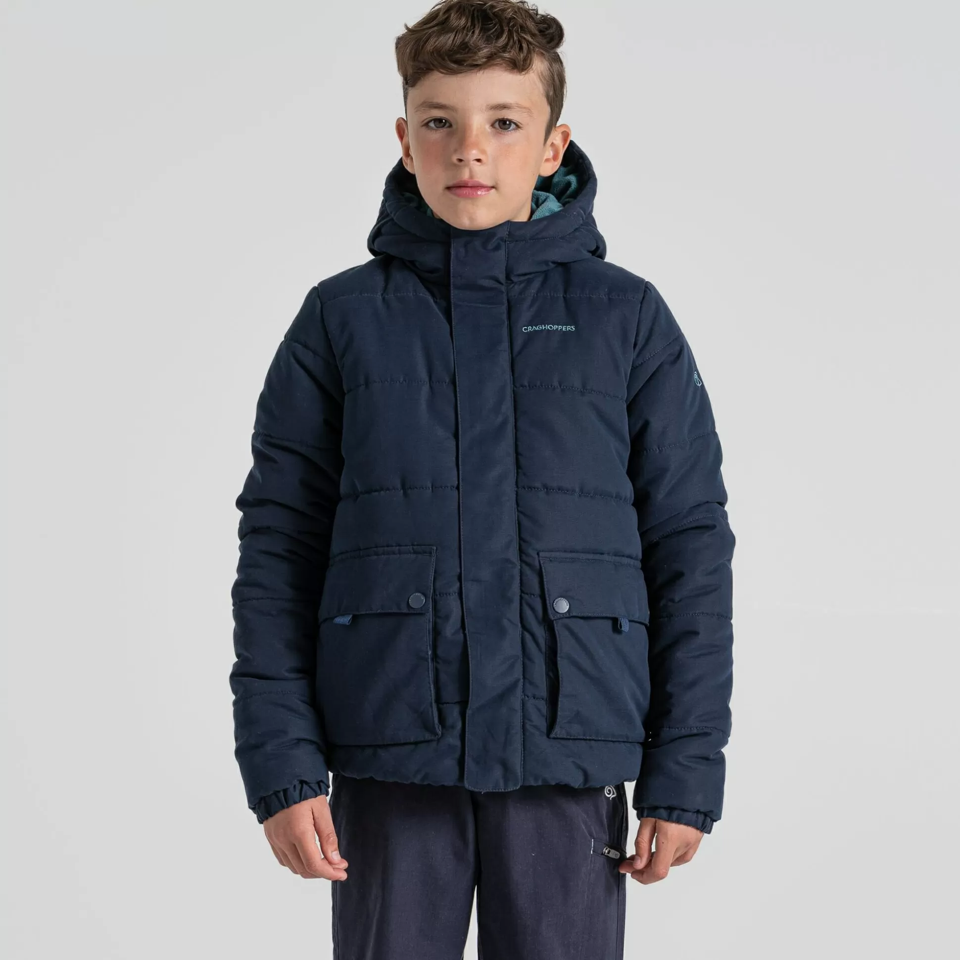 Craghoppers Kid'S Maro Insulated Hooded Jacket - Blue Navy<Kids Insulated Jackets