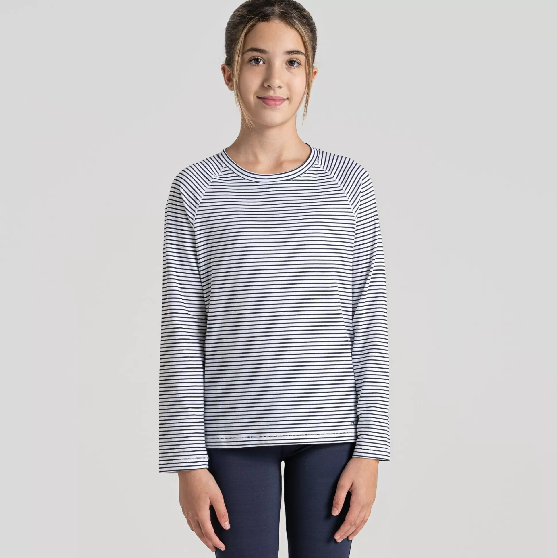 Craghoppers Kid'S Nosilife Paola Long Sleeved T-Shirt - Blue Navy Stripe<Kids Long Sleeve