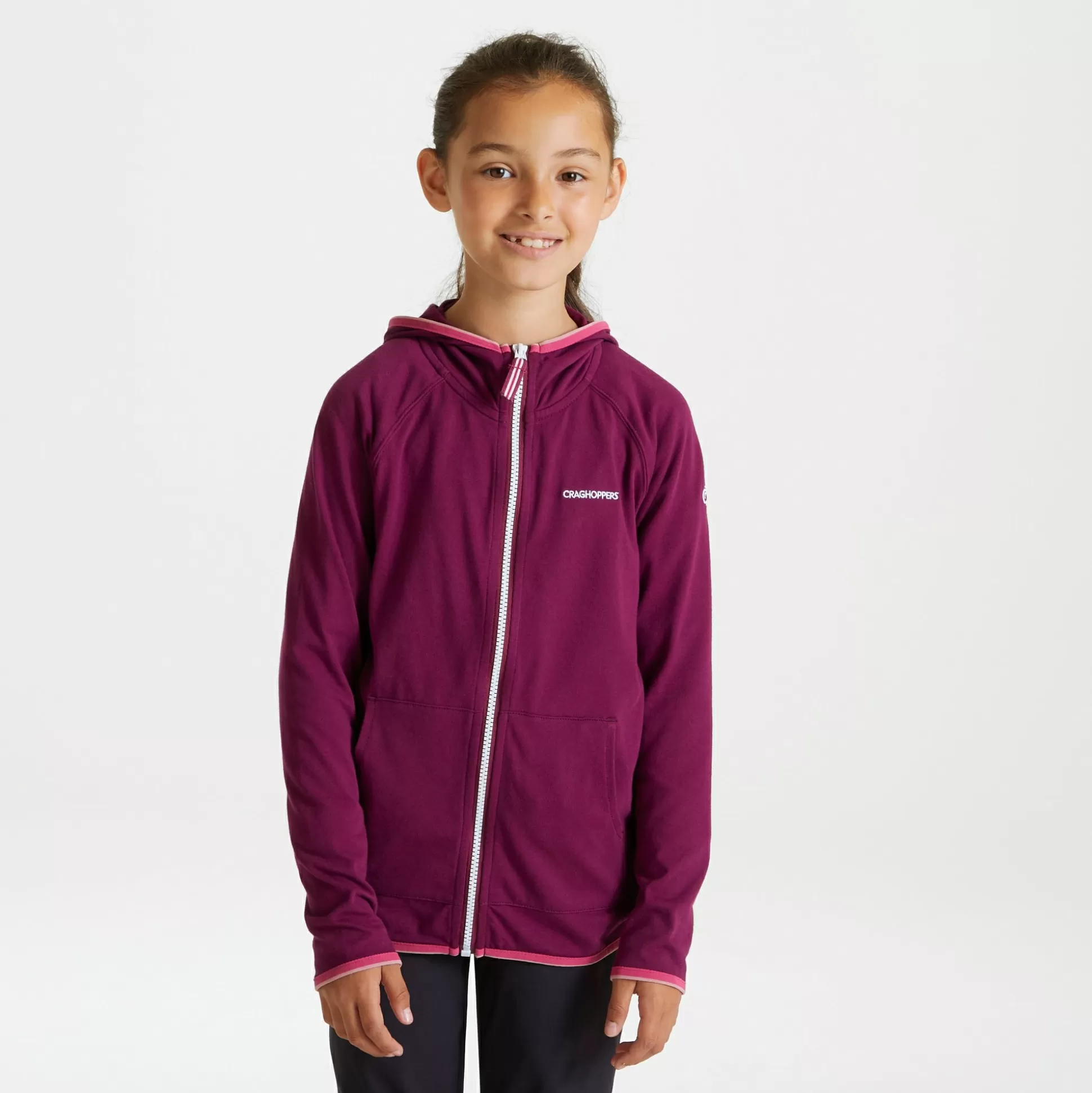 Craghoppers Kid'S Nosilife Symmons Hooded Jacket - Blackcurrant<Kids Long Sleeve