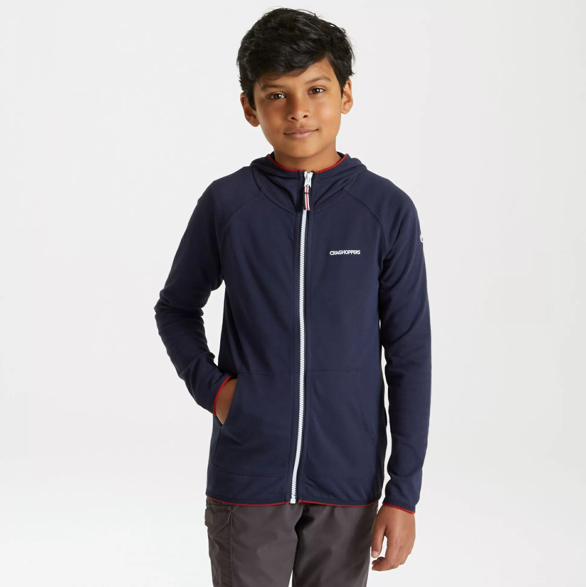 Craghoppers Kid'S Nosilife Symmons Hooded Jacket - Blue Navy<Kids Long Sleeve