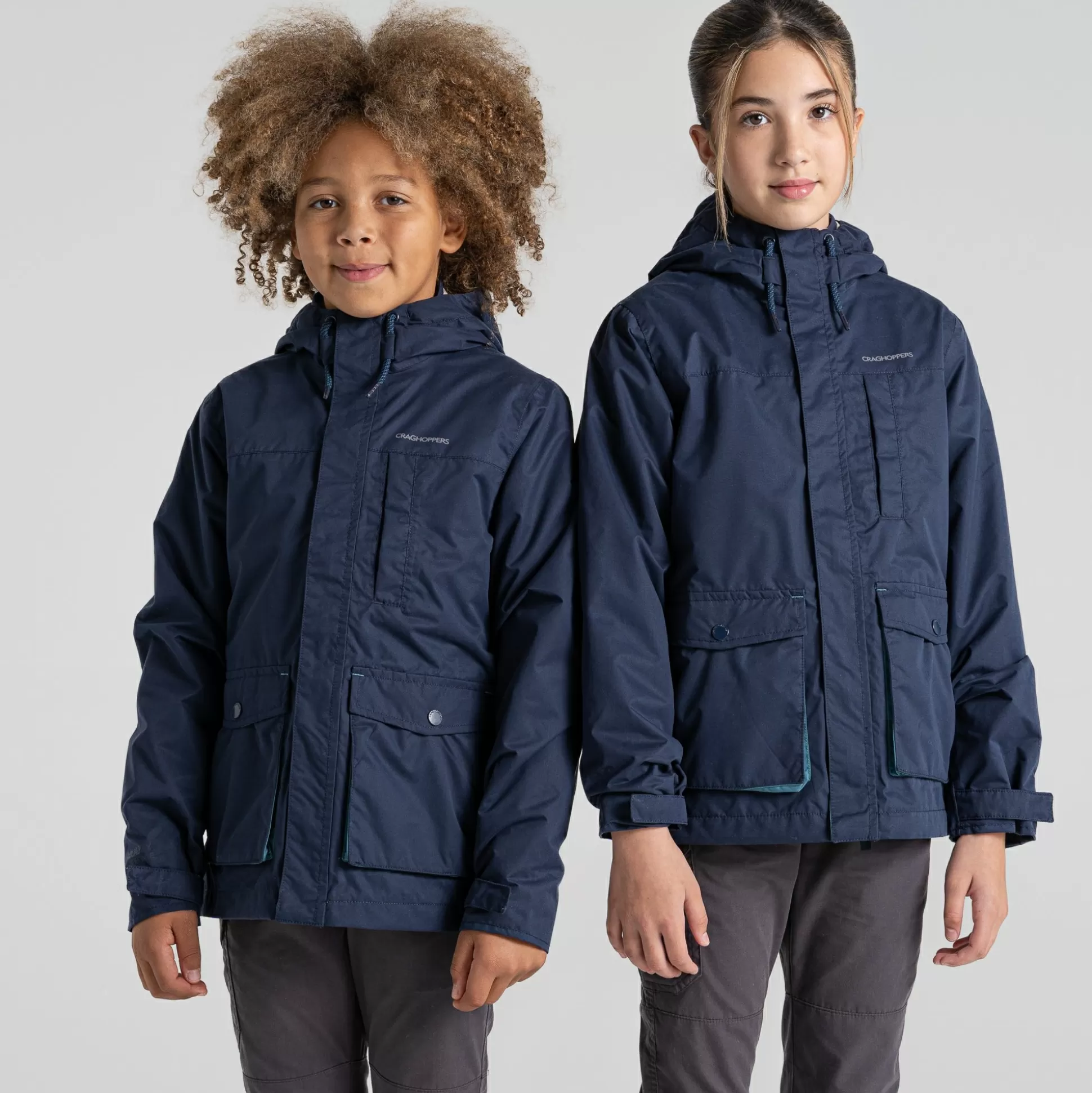 Craghoppers Kid'S Roscoe Waterproof Jacket - Blue Navy<Kids Waterproof Jackets