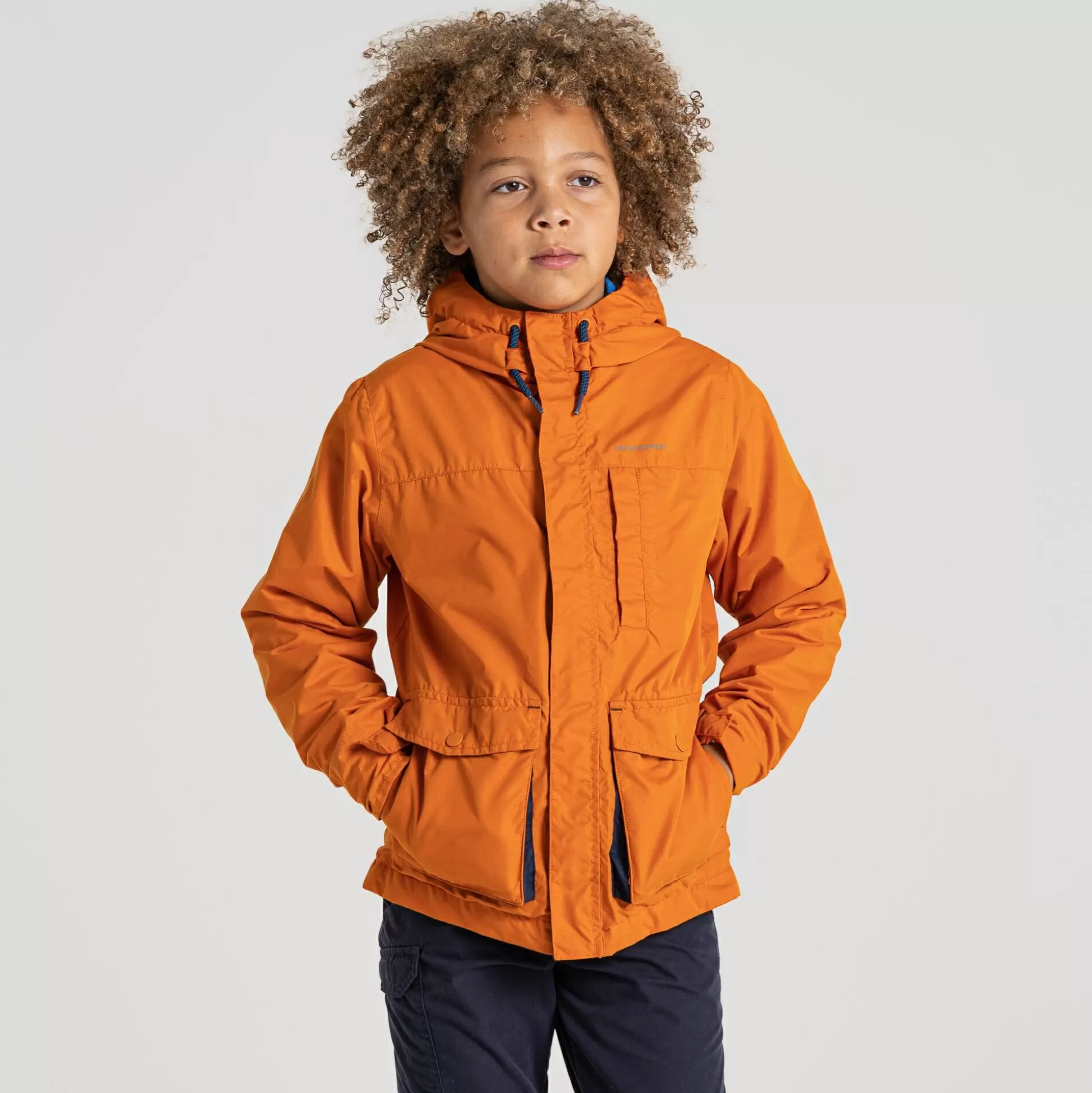 Craghoppers Kid'S Roscoe Waterproof Jacket - Canyon Orange<Kids Waterproof Jackets