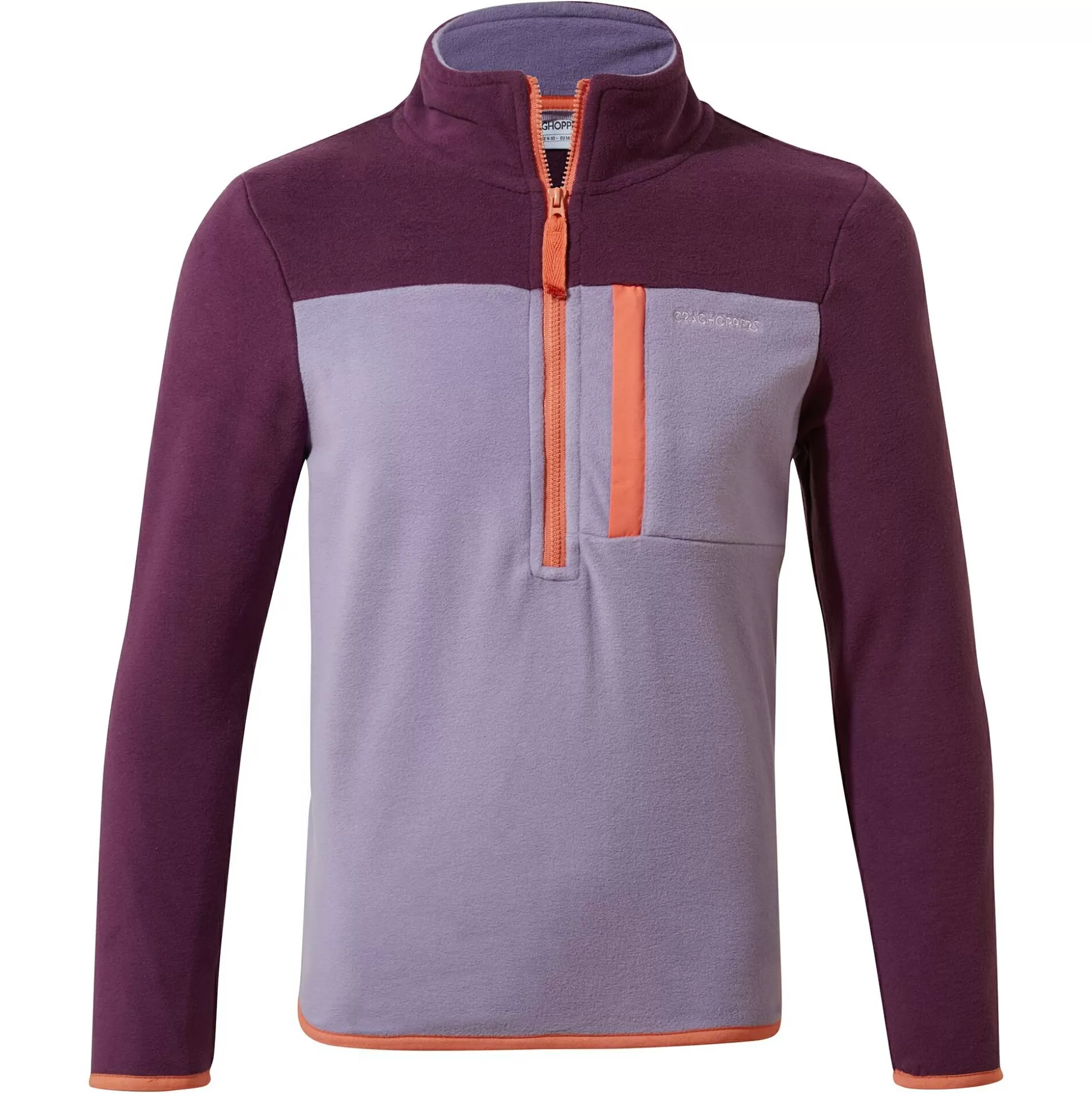 Craghoppers Kid'S Tama Half Zip Fleece - Damson / Purple Haze<Kids Half Zip Fleece