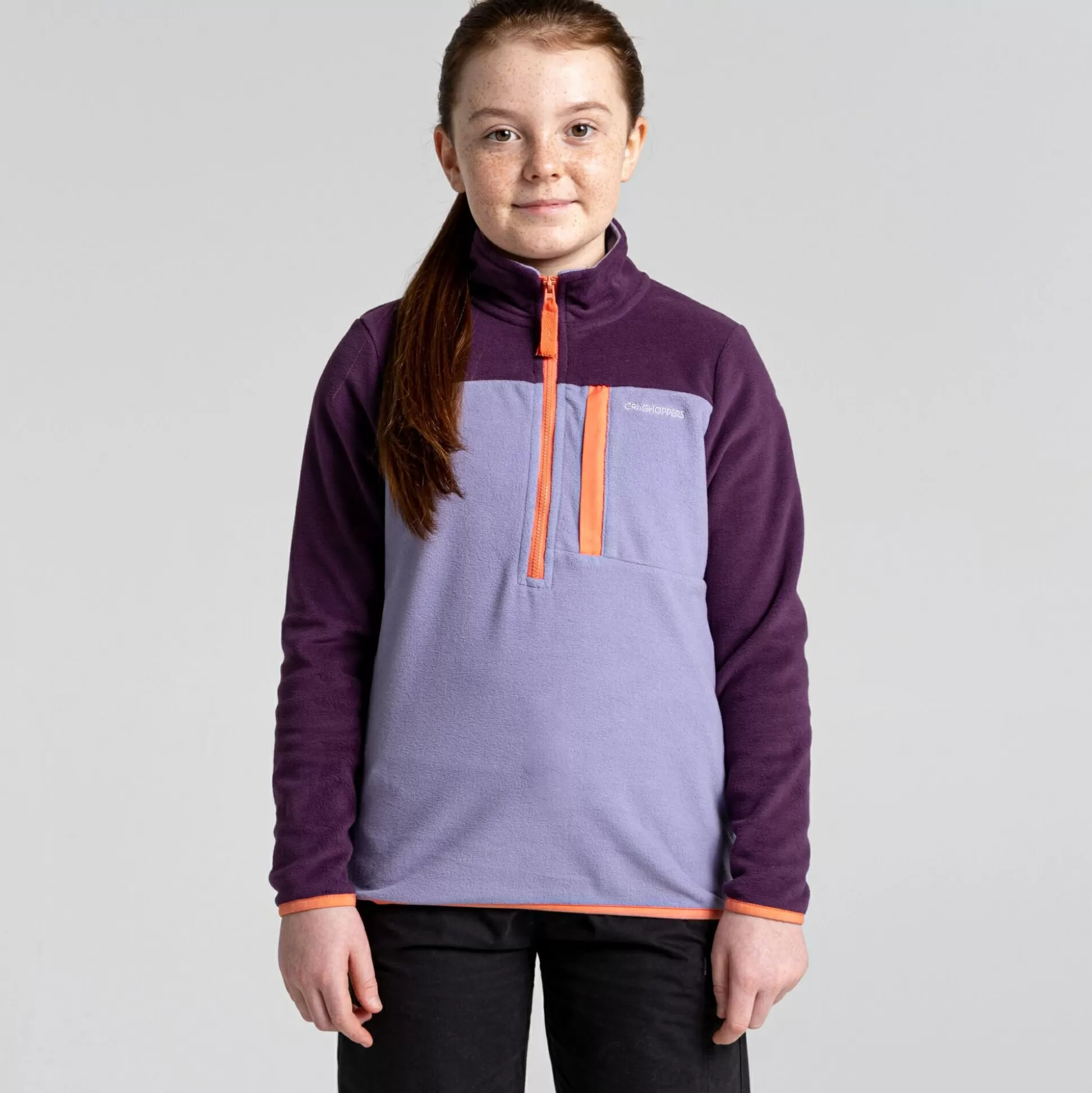 Craghoppers Kid'S Tama Half Zip Fleece - Damson / Purple Haze<Kids Half Zip Fleece