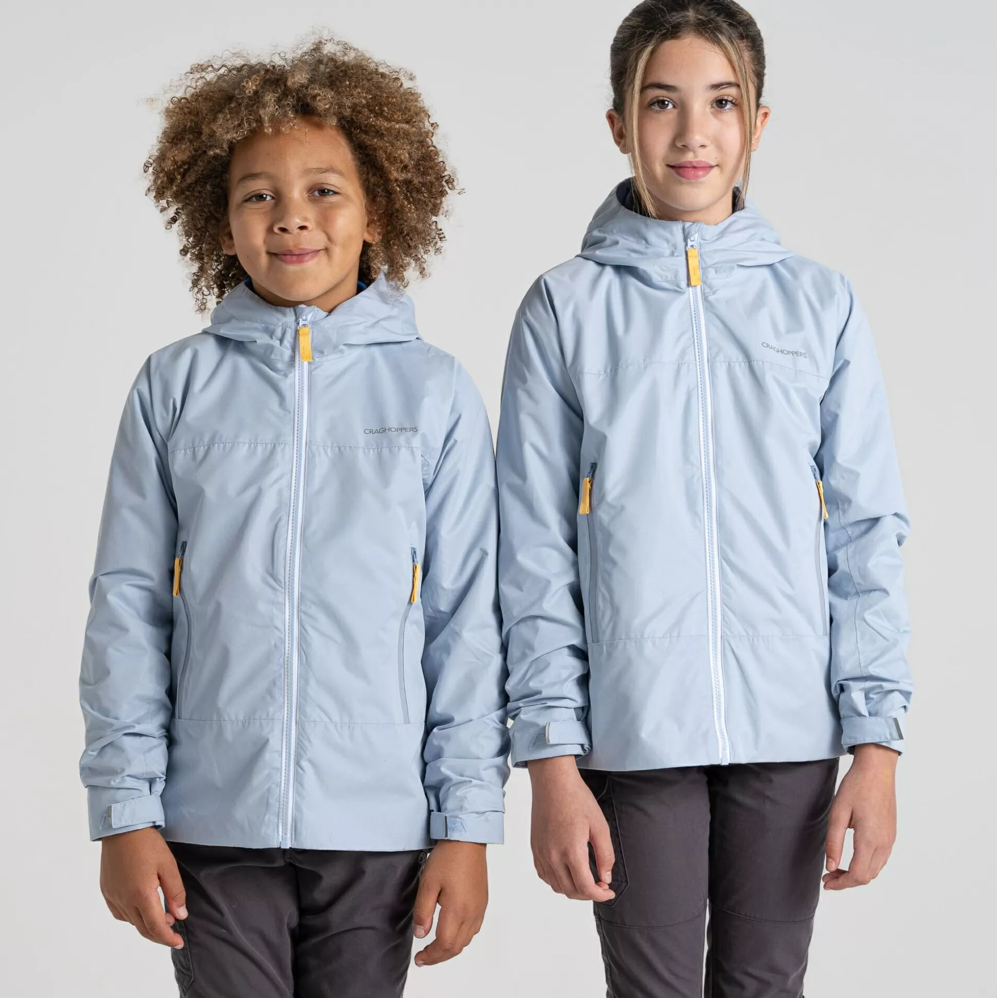 Craghoppers Kid'S Tobin Waterproof Jacket - Autumn Mist<Kids Waterproof Jackets