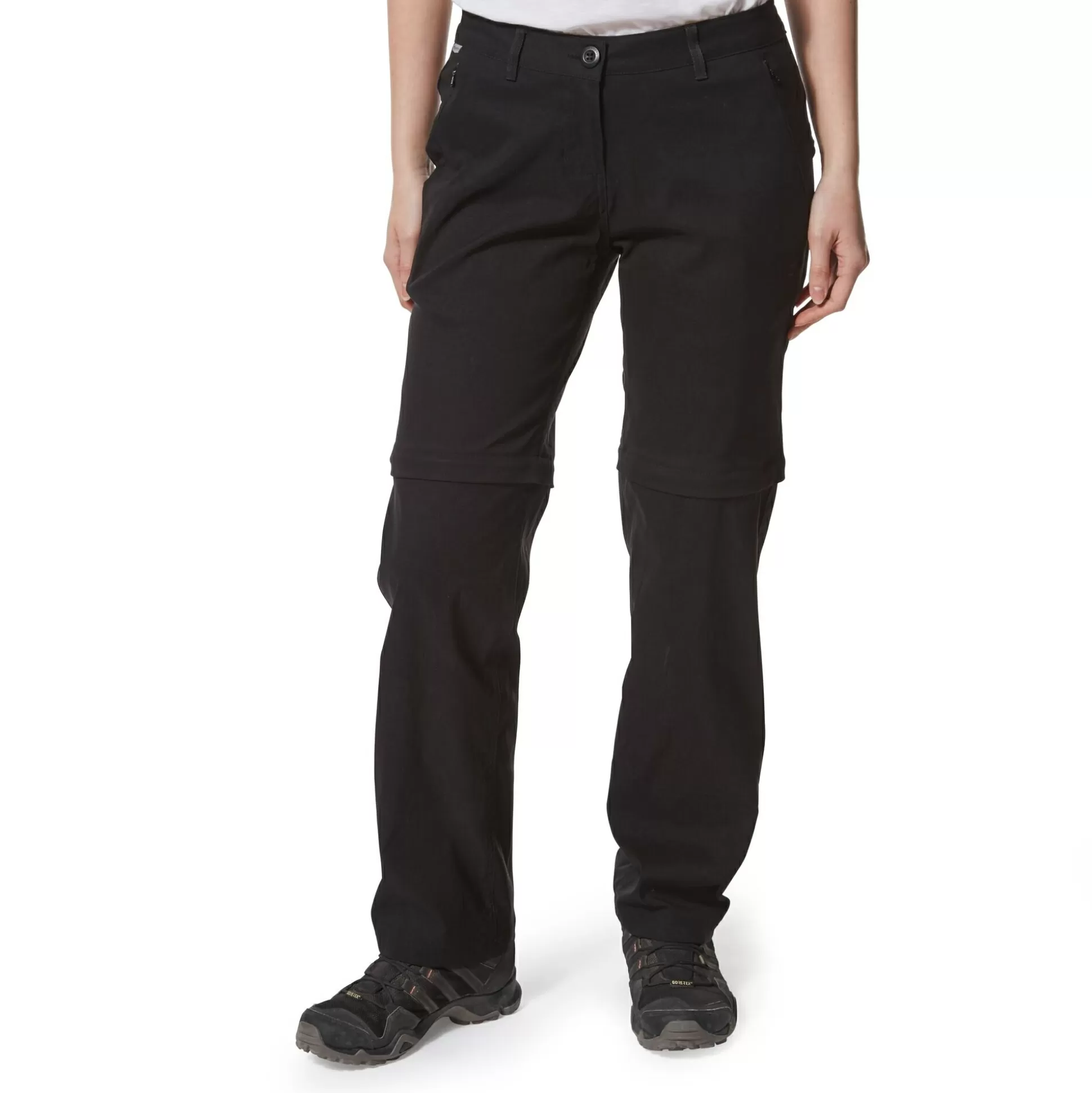 Craghoppers Kiwi Pro Ii Convertible Trousers - Black<Womens Zip Off Trousers