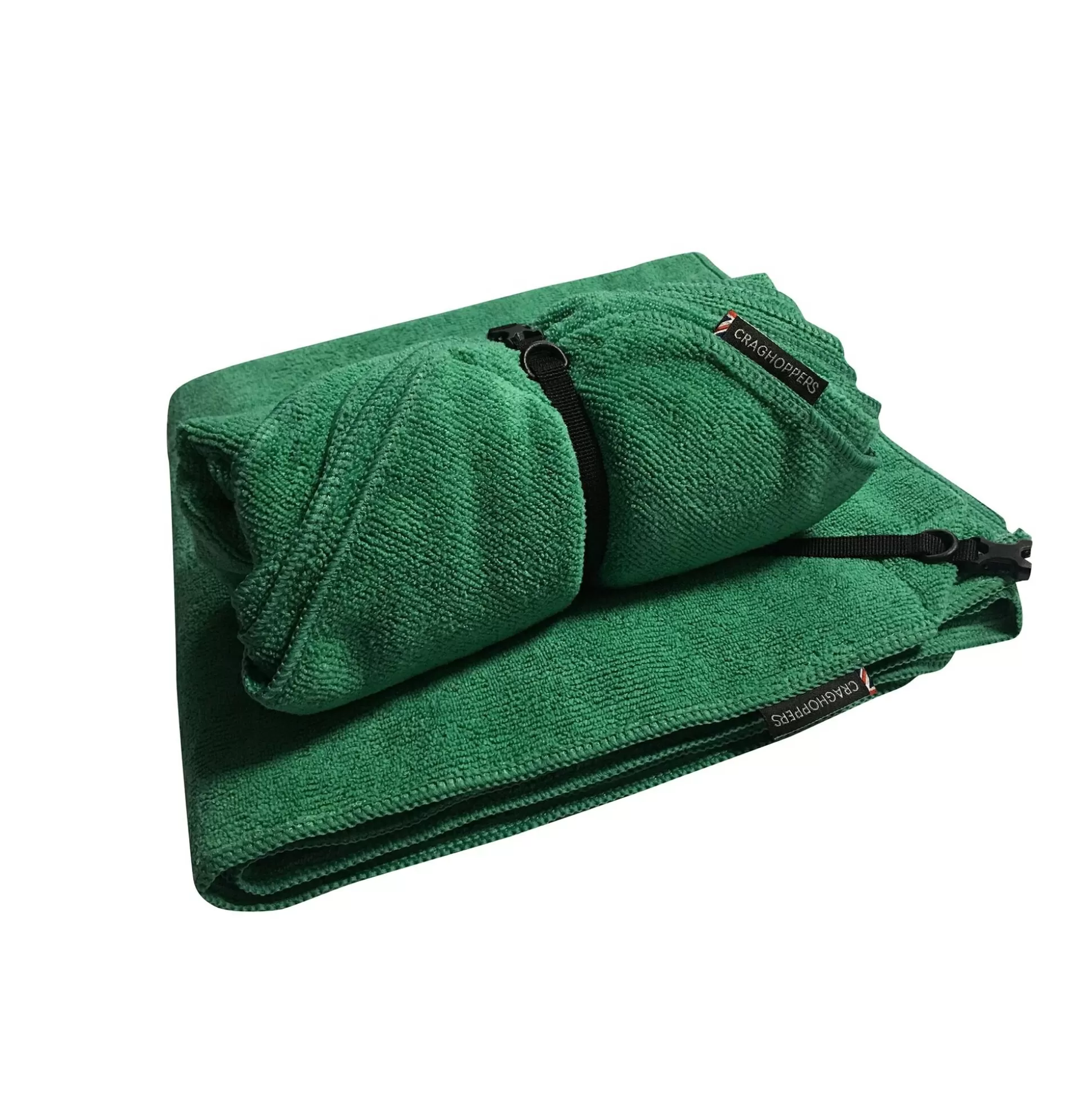 Craghoppers Large Microfibre Travel Towel - Agave Green< Camping Accessories | Luggage