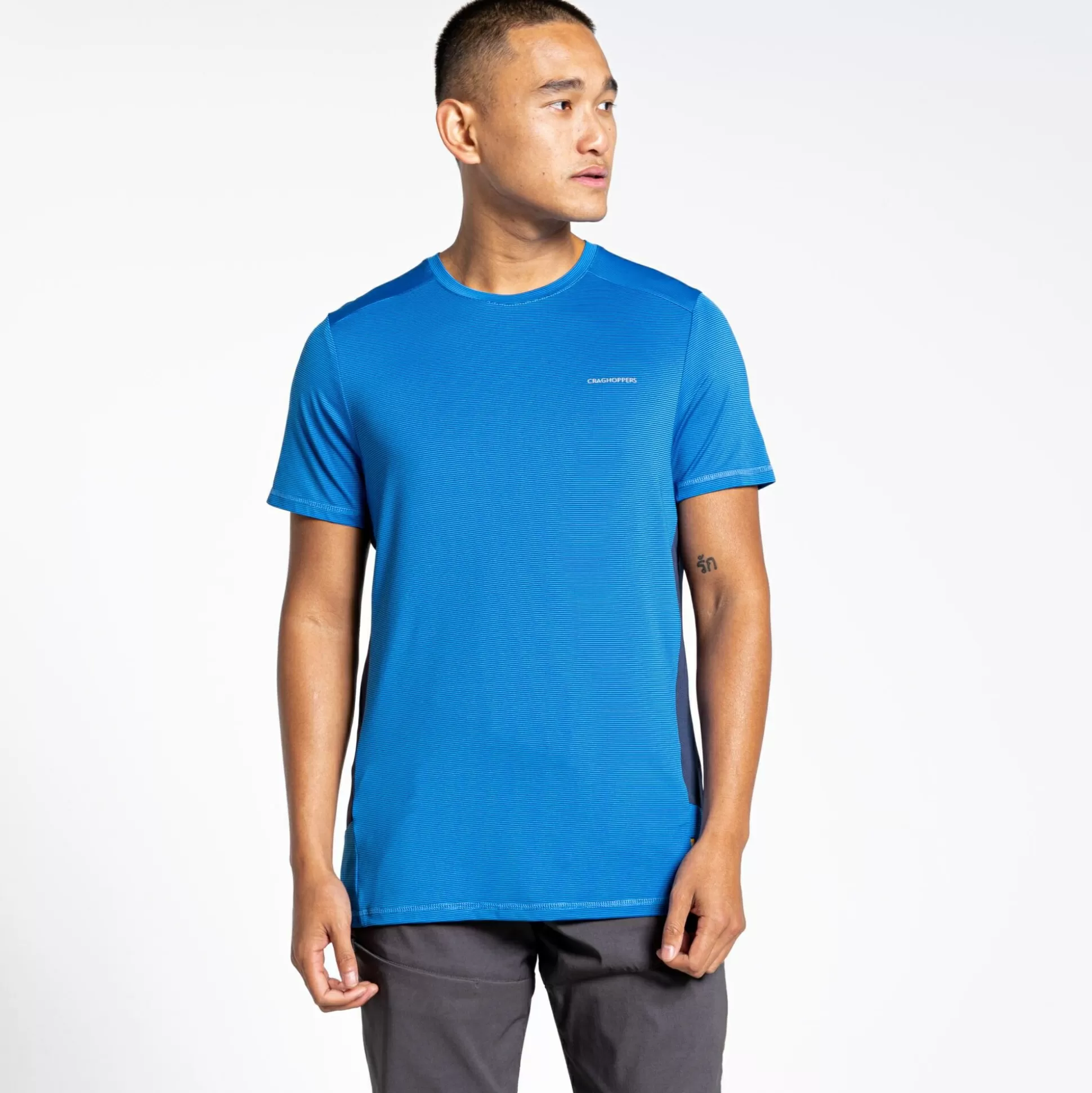 Craghoppers Men'S Atmos Short Sleeved T-Shirt - Falls Blue<Mens Short Sleeve