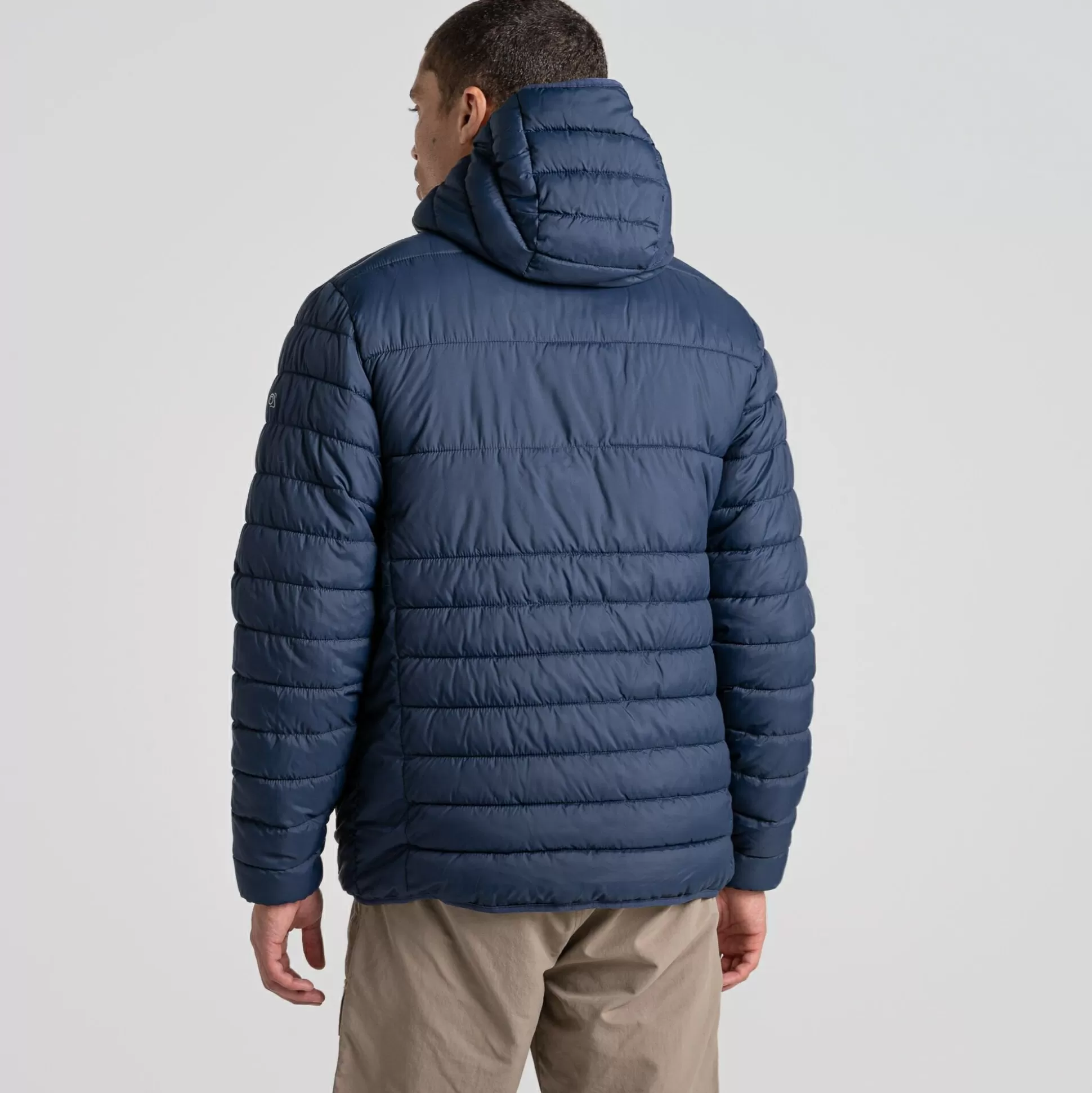 Craghoppers Men'S Compresslite Viii Hooded Jacket - Blue Navy / Washed Teal<Mens Softshell Jackets | Insulated Jackets