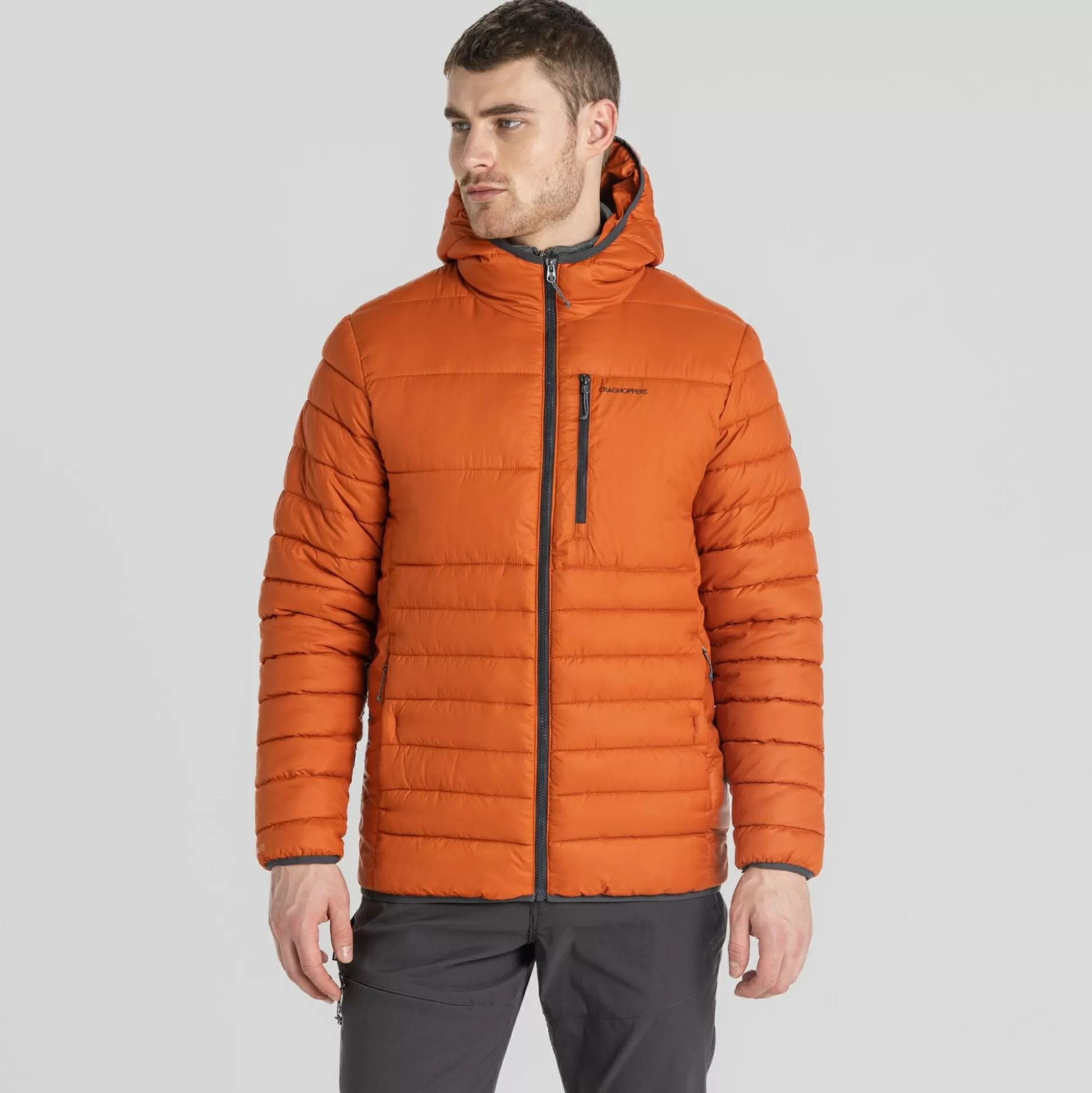 Craghoppers Men'S Compresslite Viii Hooded Jacket - Potters Clay<Mens Insulated Jackets