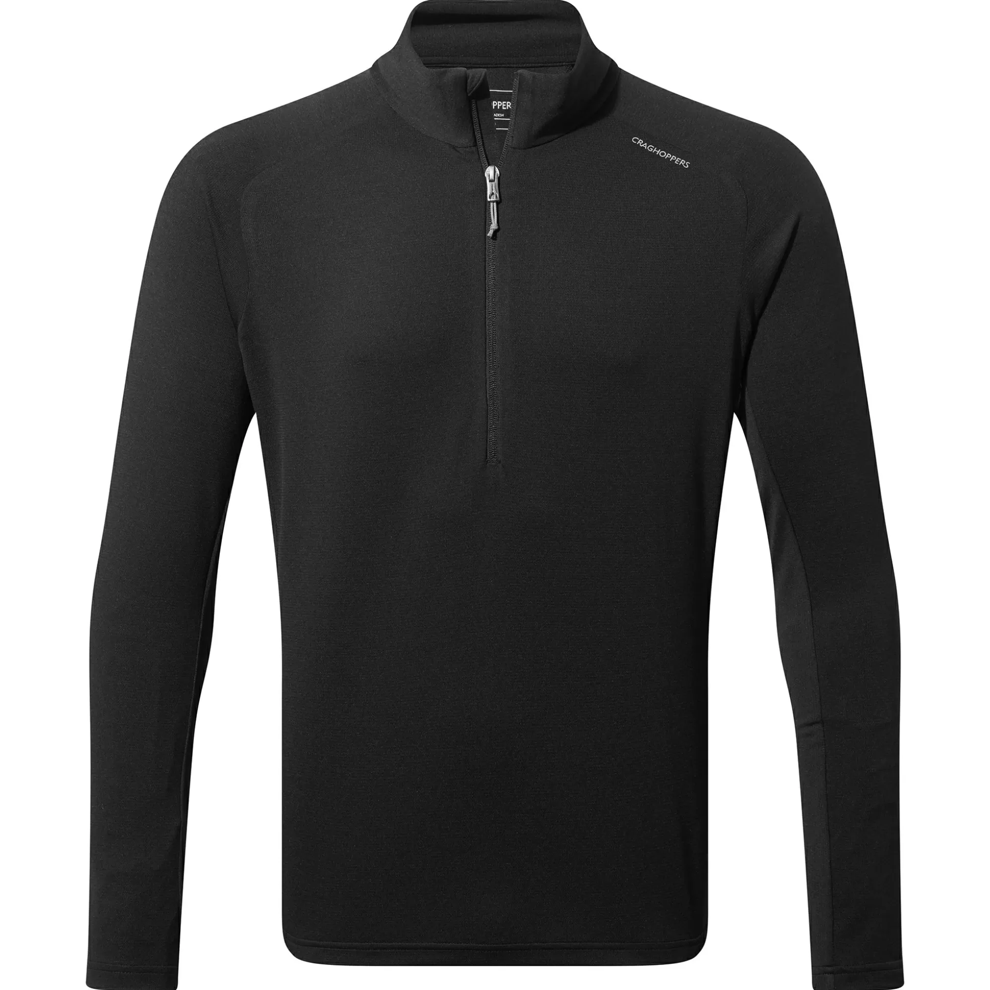 Craghoppers Men'S Dynamic Pro Half Zip T-Shirt - Black<Mens Long Sleeve