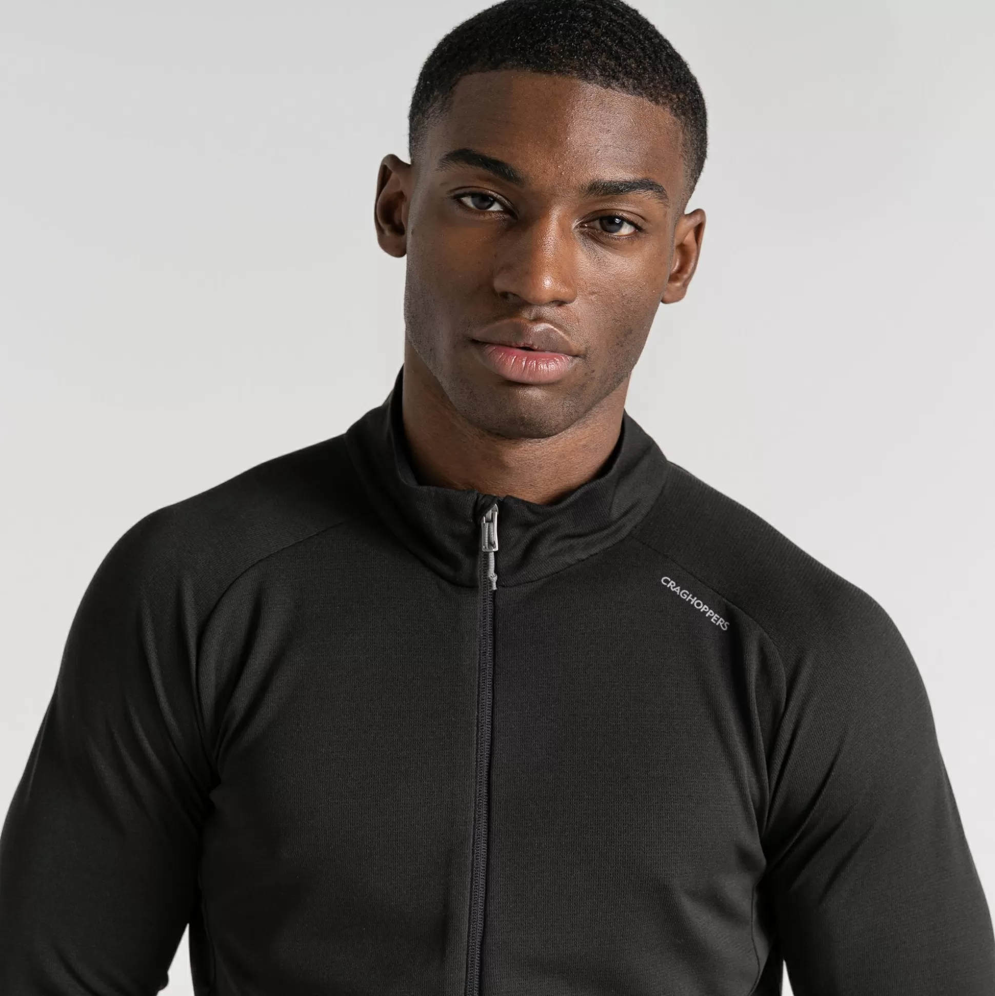 Craghoppers Men'S Dynamic Pro Half Zip T-Shirt - Black<Mens Long Sleeve