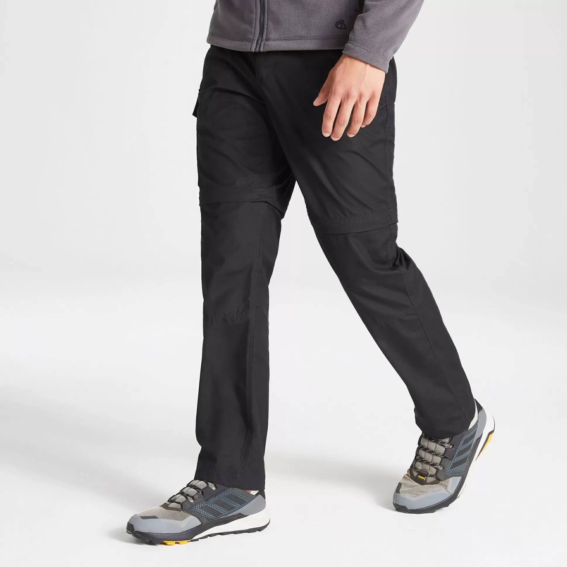 Craghoppers Men'S Expert Kiwi Tailored Convertible Trousers - Black<Mens Cargo Trousers | Zip Off Trousers