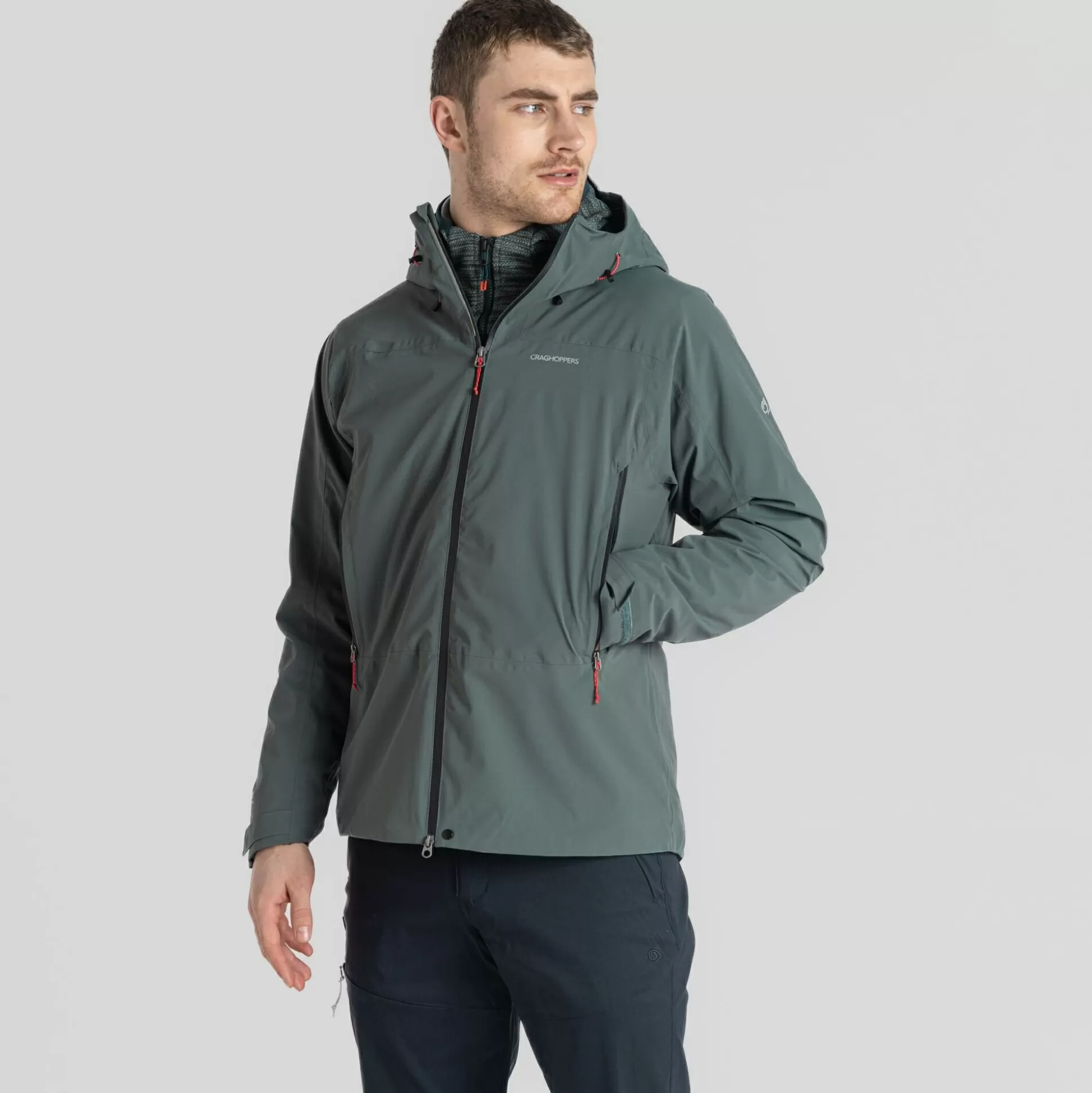 Craghoppers Men'S Gryffin Stretch Waterproof Jacket - Dark Balsam Green<Mens Waterproof Jackets