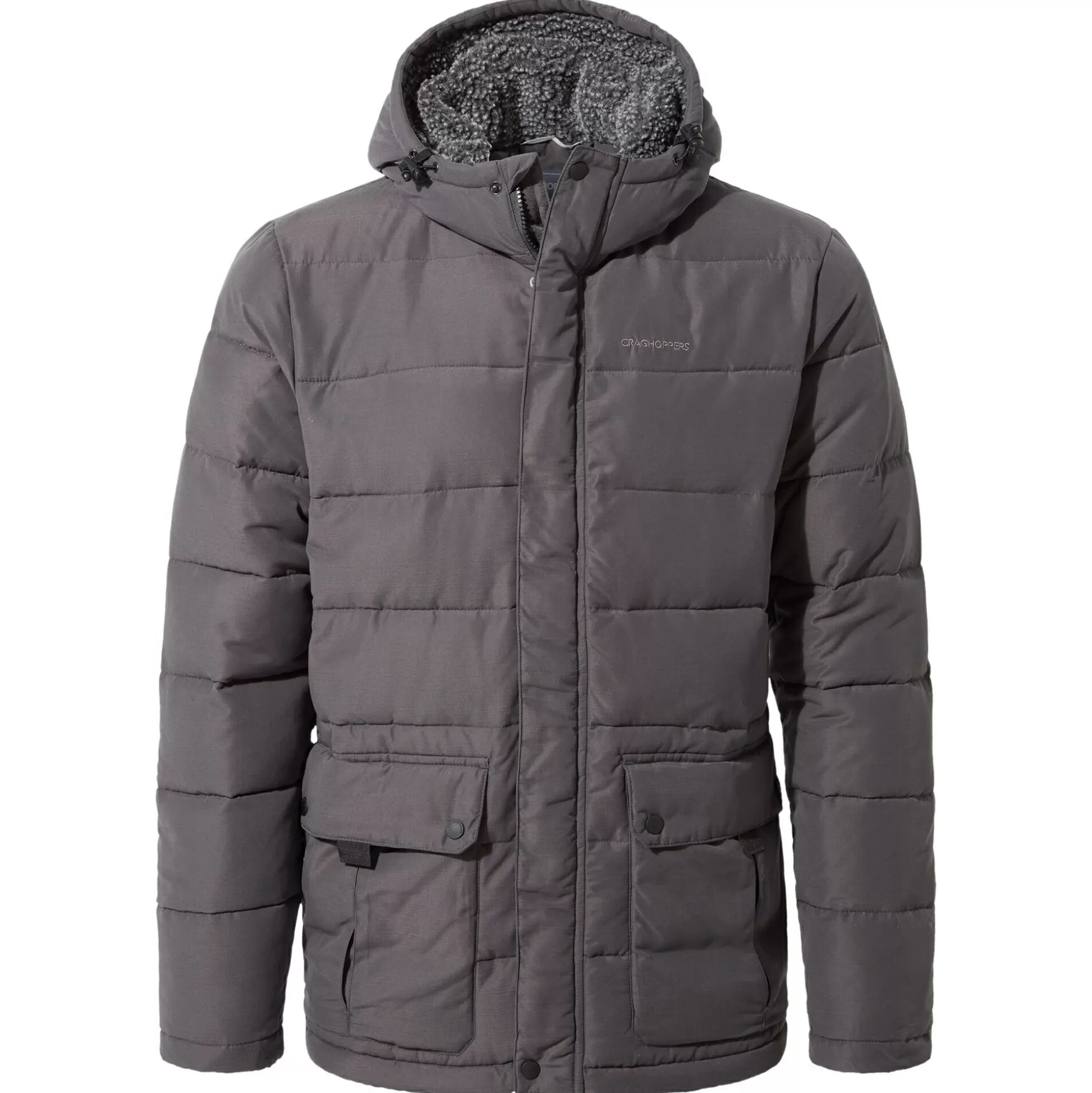 Craghoppers Men'S Insulated Trillick Downhike Hooded Jacket - Coast Grey<Mens Insulated Jackets