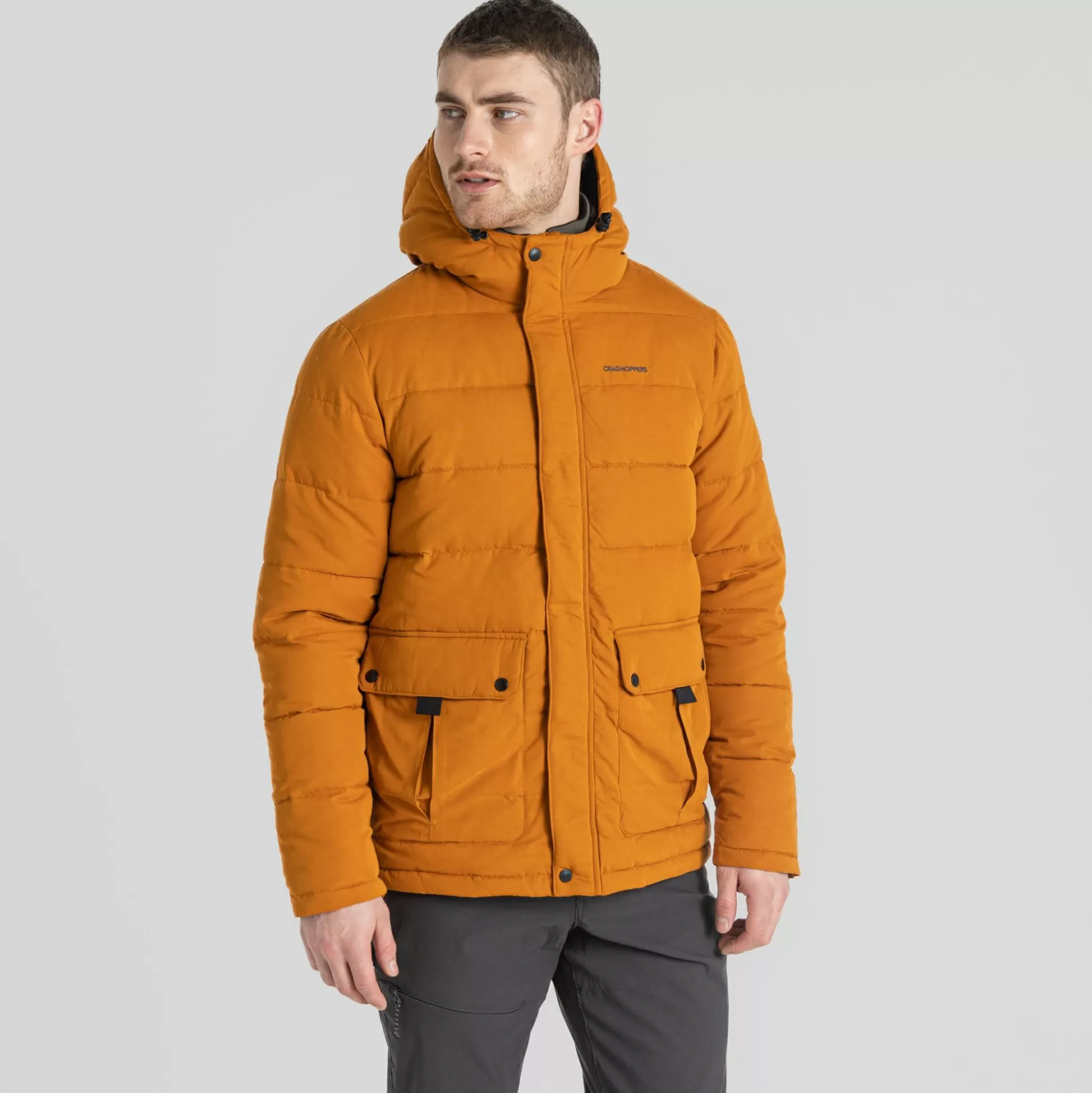 Craghoppers Men'S Insulated Trillick Downhike Hooded Jacket - Pumpkin Spice<Mens Insulated Jackets