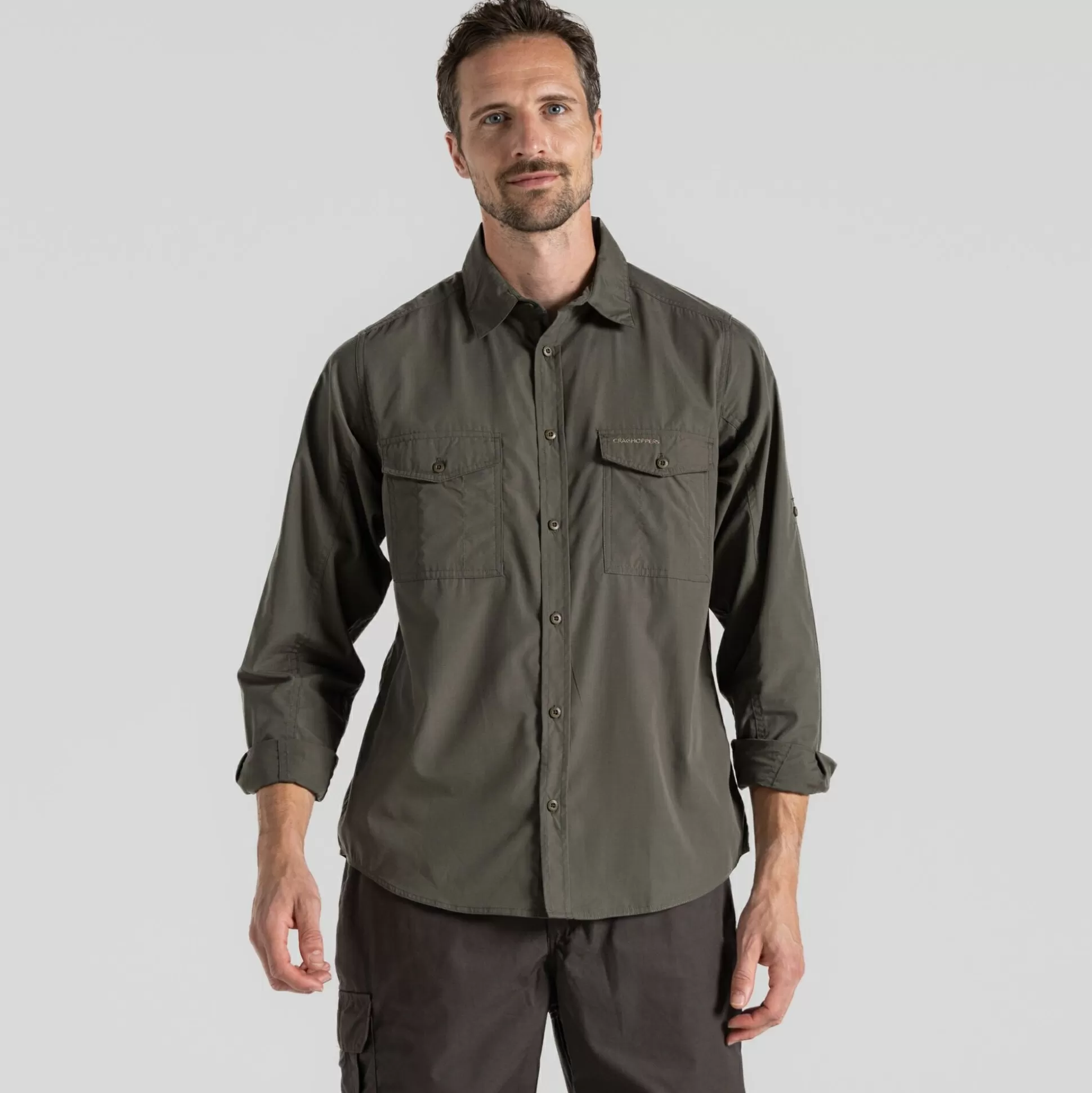 Craghoppers Men'S Kiwi Long Sleeved Shirt - Cedar<Mens Long Sleeve