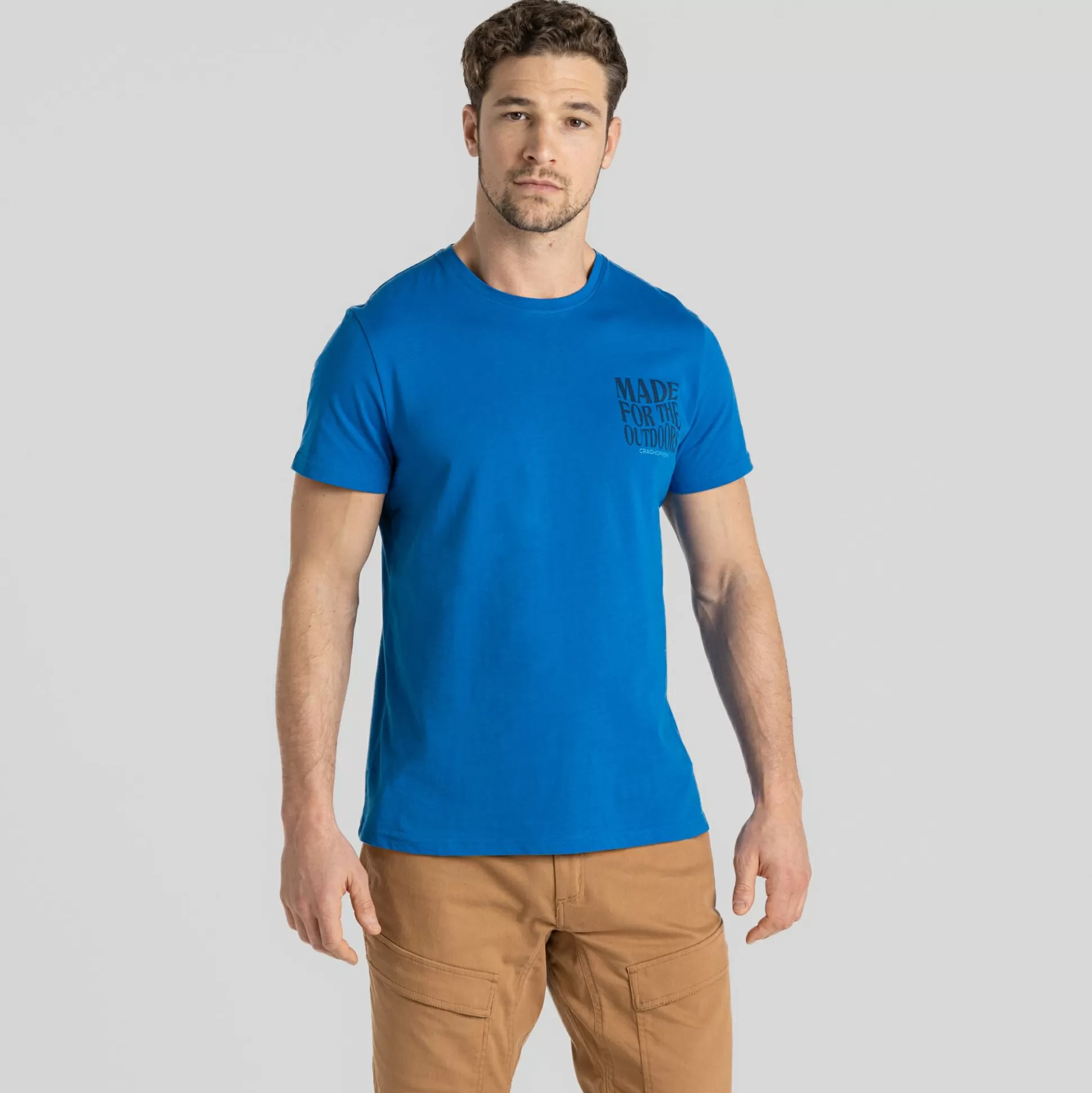 Craghoppers Men'S Lucent Short Sleeved T-Shirt - Titan Blue Authentic<Mens Short Sleeve