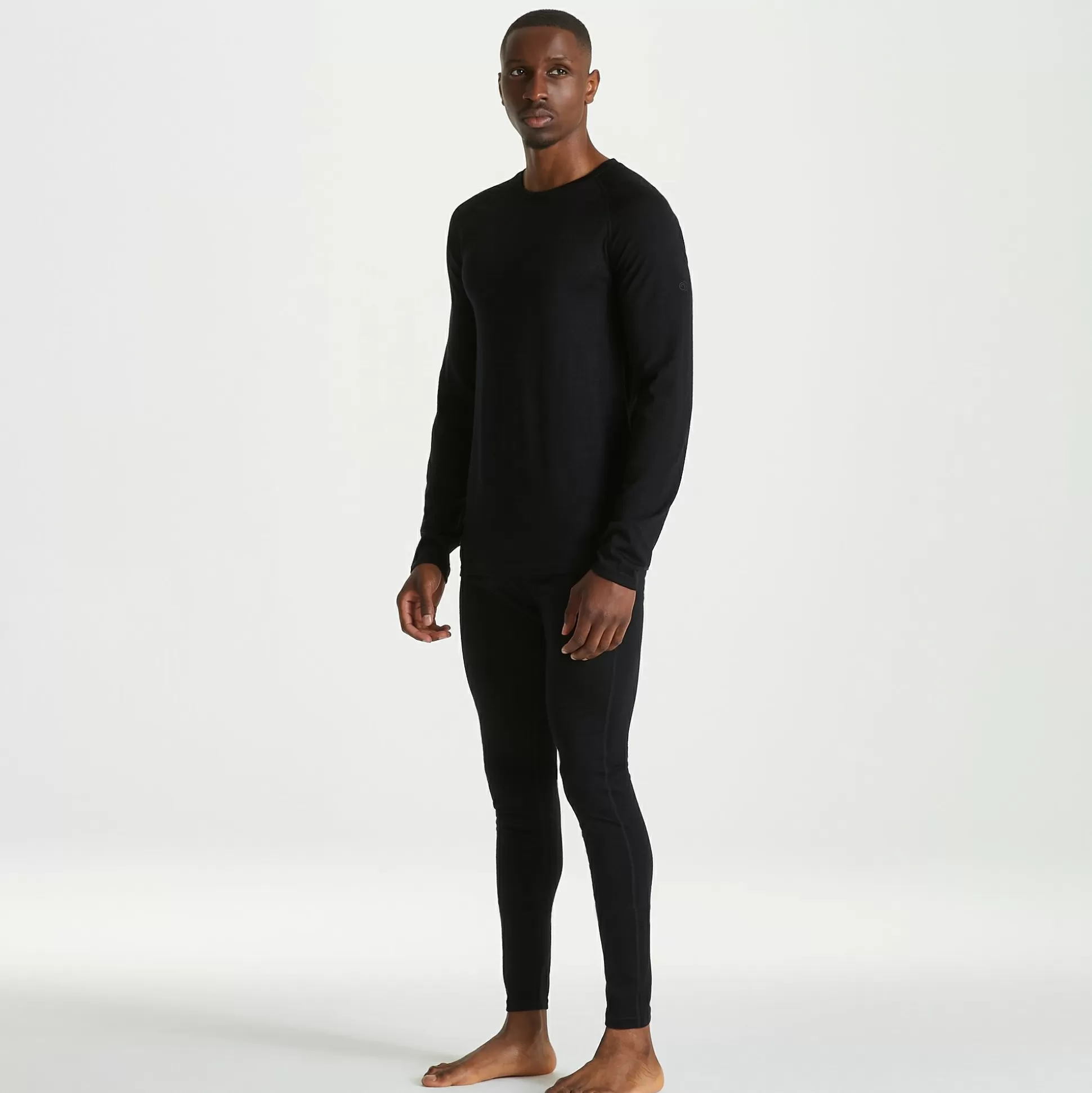 Craghoppers Men'S Merino Crew Neck Long Sleeved Baselayer Ii - Black<Mens Long Sleeve