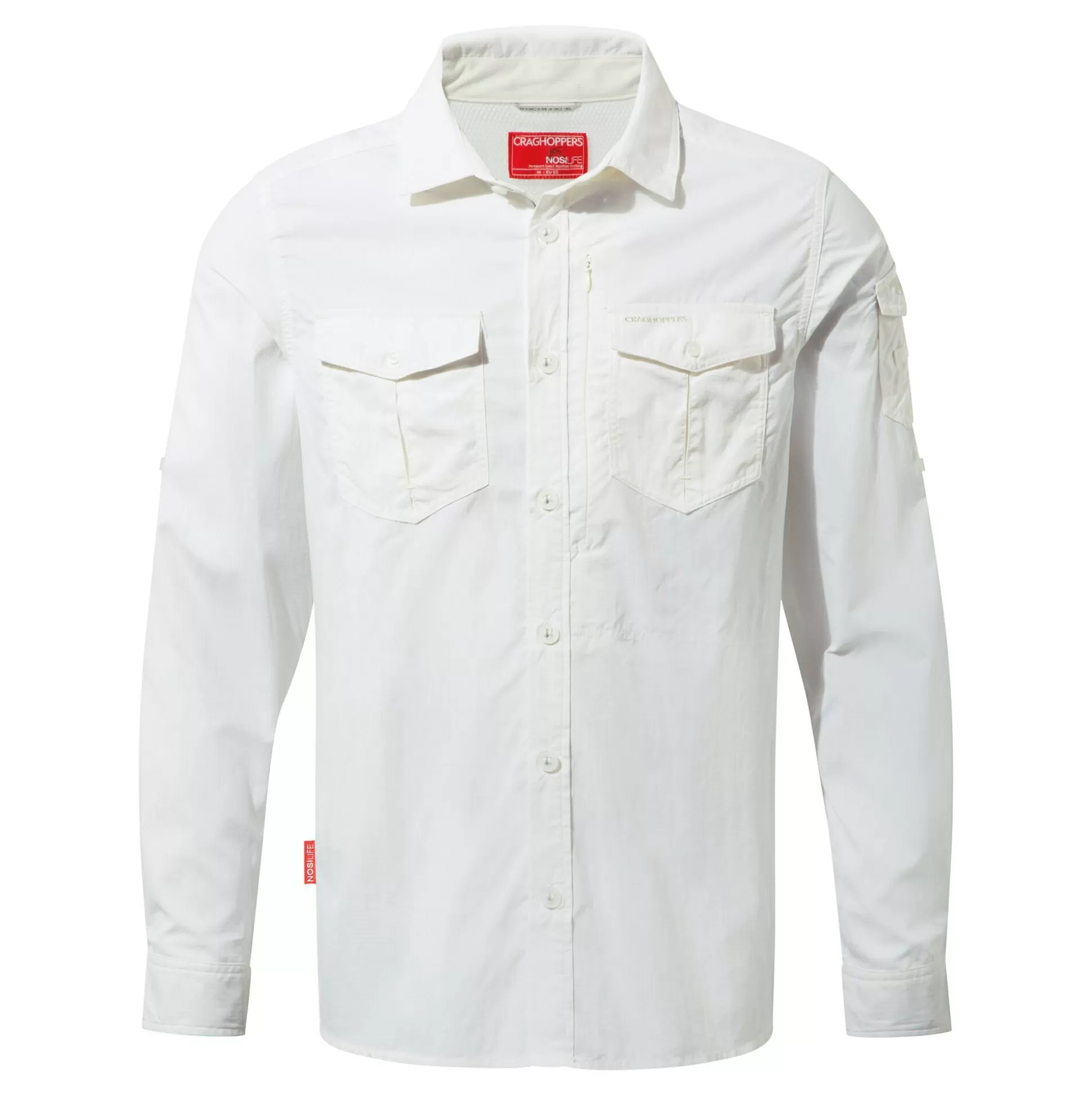 Craghoppers Men'S Nosilife Adventure Ii Long Sleeved Shirt - Optic White<Mens Long Sleeve