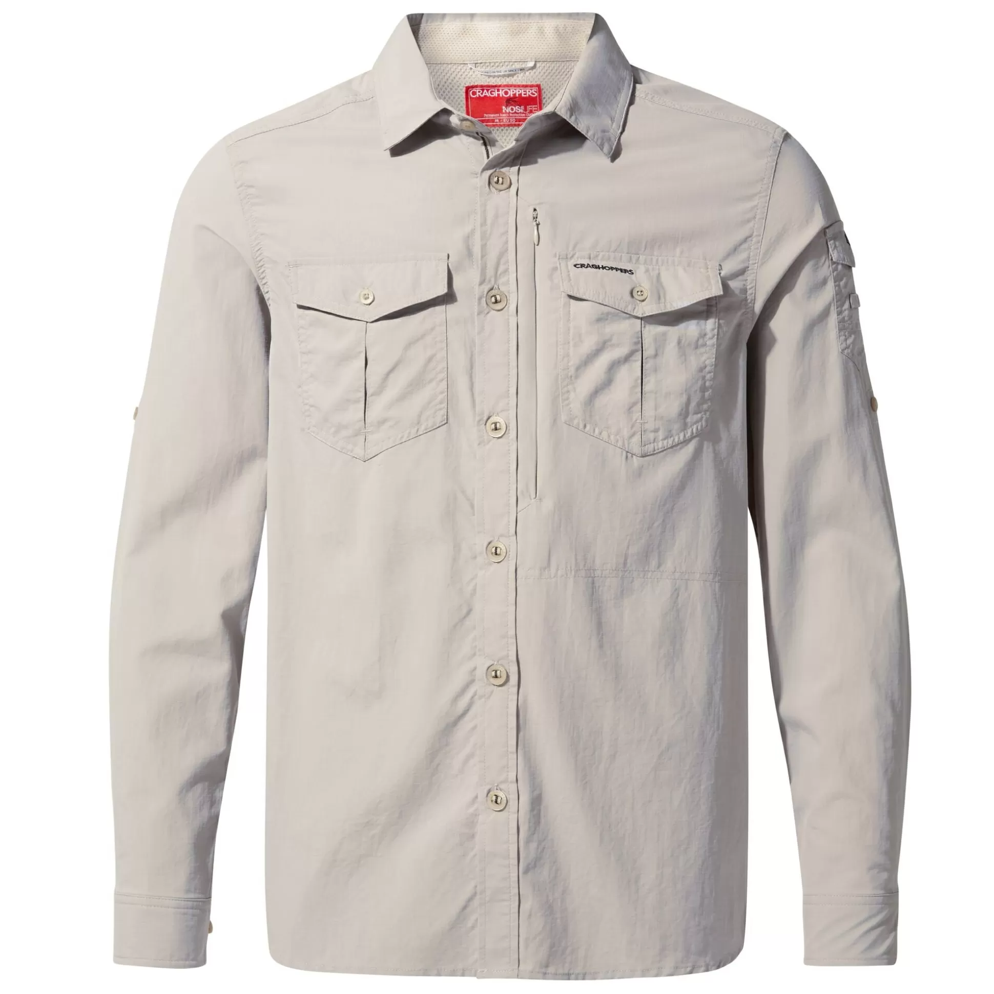 Craghoppers Men'S Nosilife Adventure Ii Long Sleeved Shirt - Parchment<Mens Long Sleeve