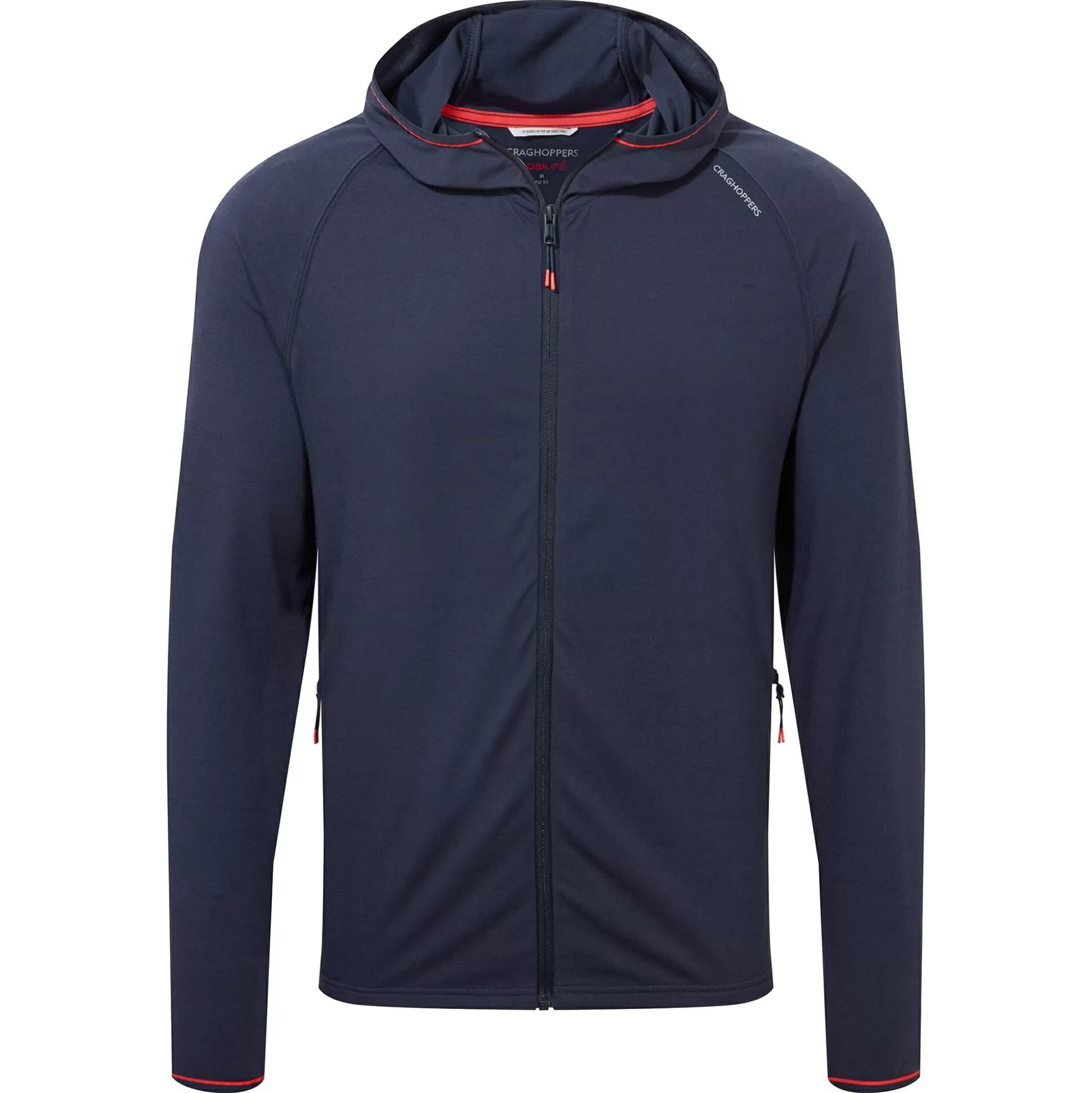 Craghoppers Men'S Nosilife Nepos Hooded Jacket - Blue Navy<Mens Long Sleeve | Full Zip Fleece