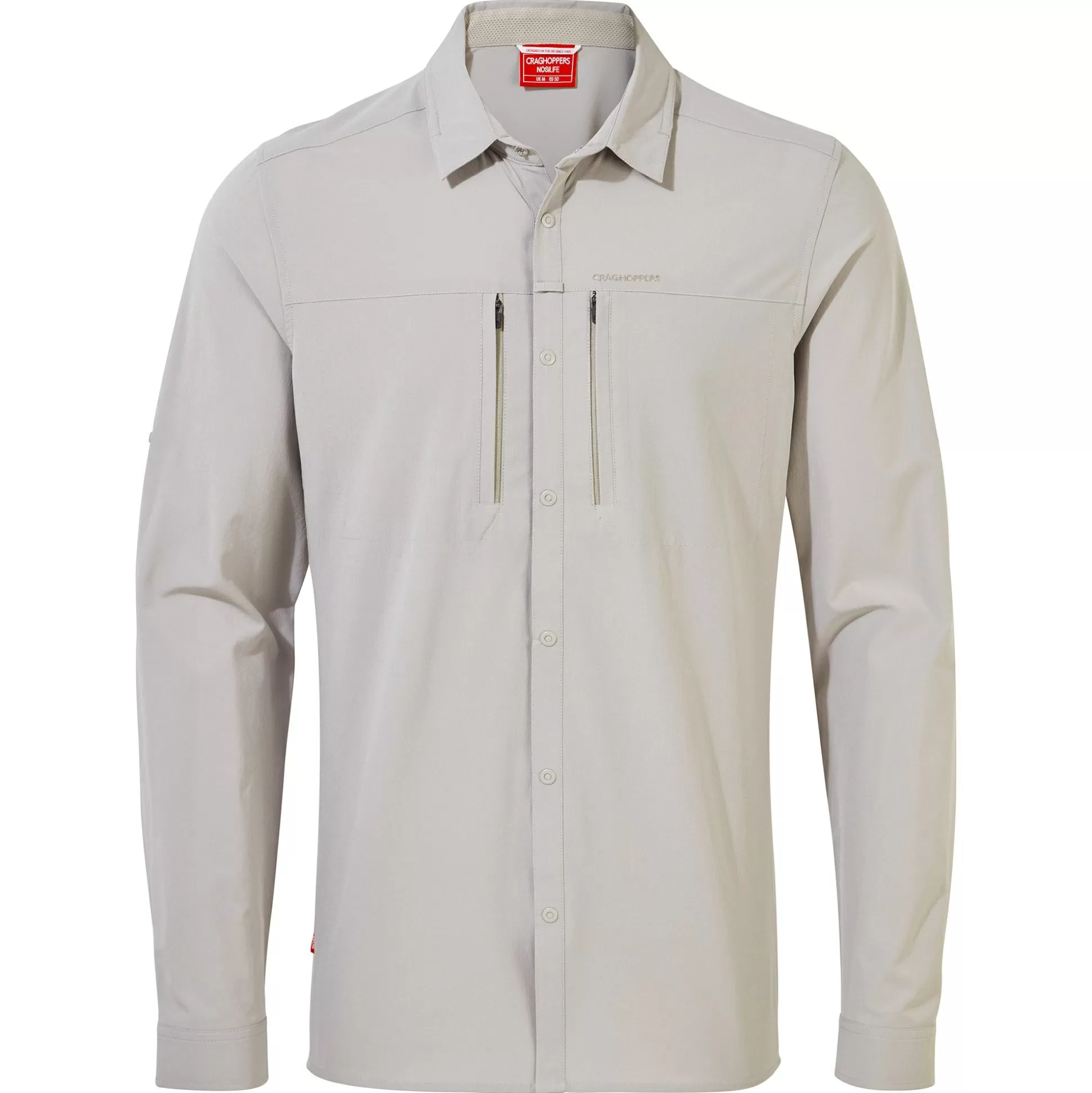 Craghoppers Men'S Nosilife Pro Iv Long Sleeved Shirt - Parchment<Mens Long Sleeve