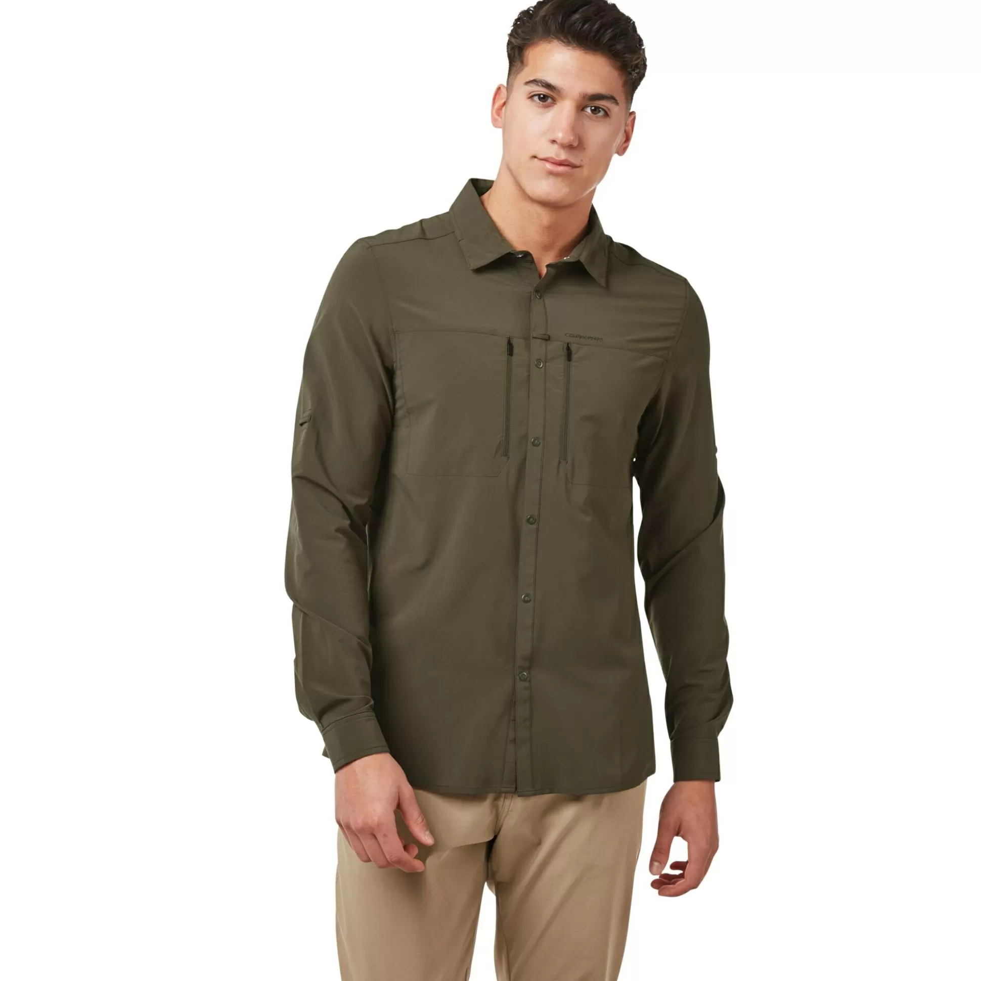 Craghoppers Men'S Nosilife Pro Iv Long Sleeved Shirt - Woodland Green<Mens Long Sleeve