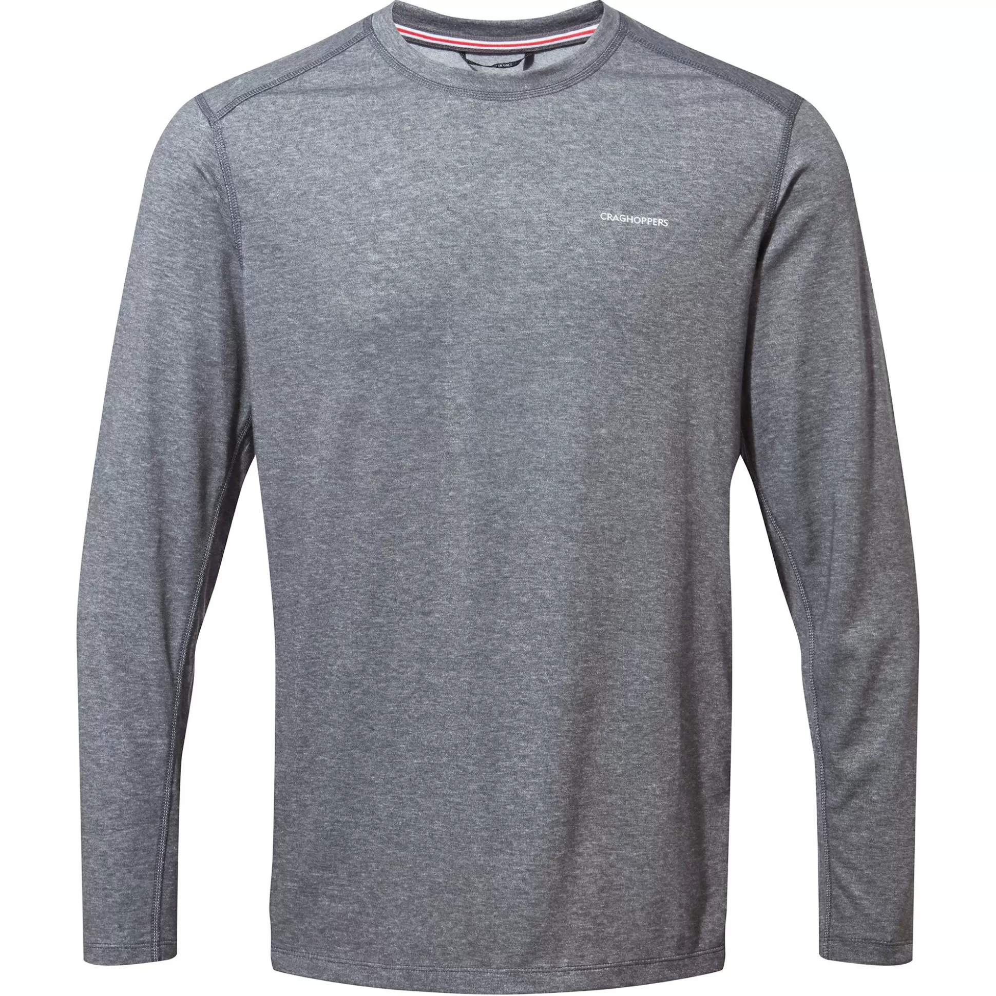 Craghoppers Men'S Nosilife Talen Long Sleeved T-Shirt - Black Pepper Marl<Mens Long Sleeve