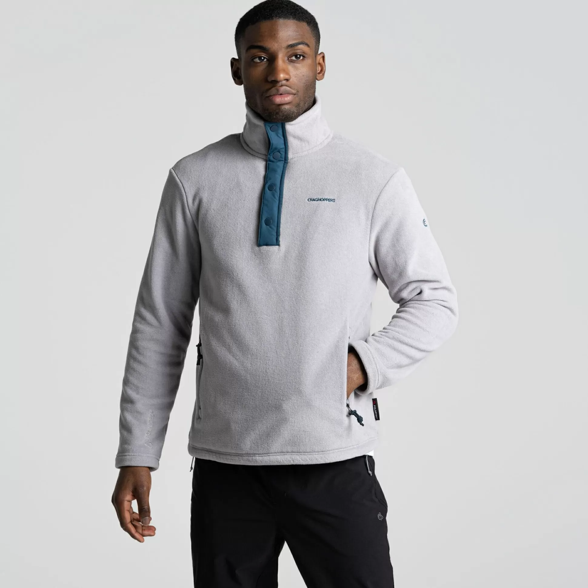 Craghoppers Men'S Polartec Argo Half Zip Fleece - Soft Grey Marl<Mens Half Zip Fleece