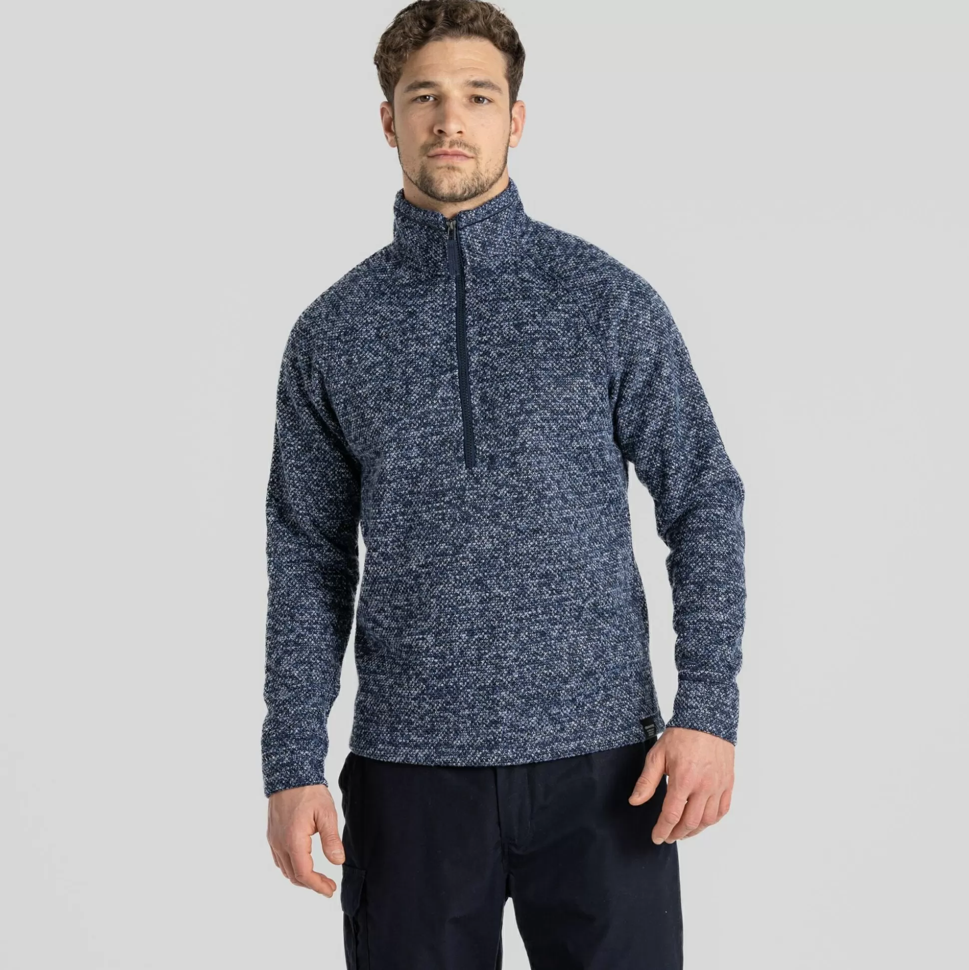 Craghoppers Men'S Rubeus Half Zip Fleece - Blue Navy Marl<Mens Half Zip Fleece