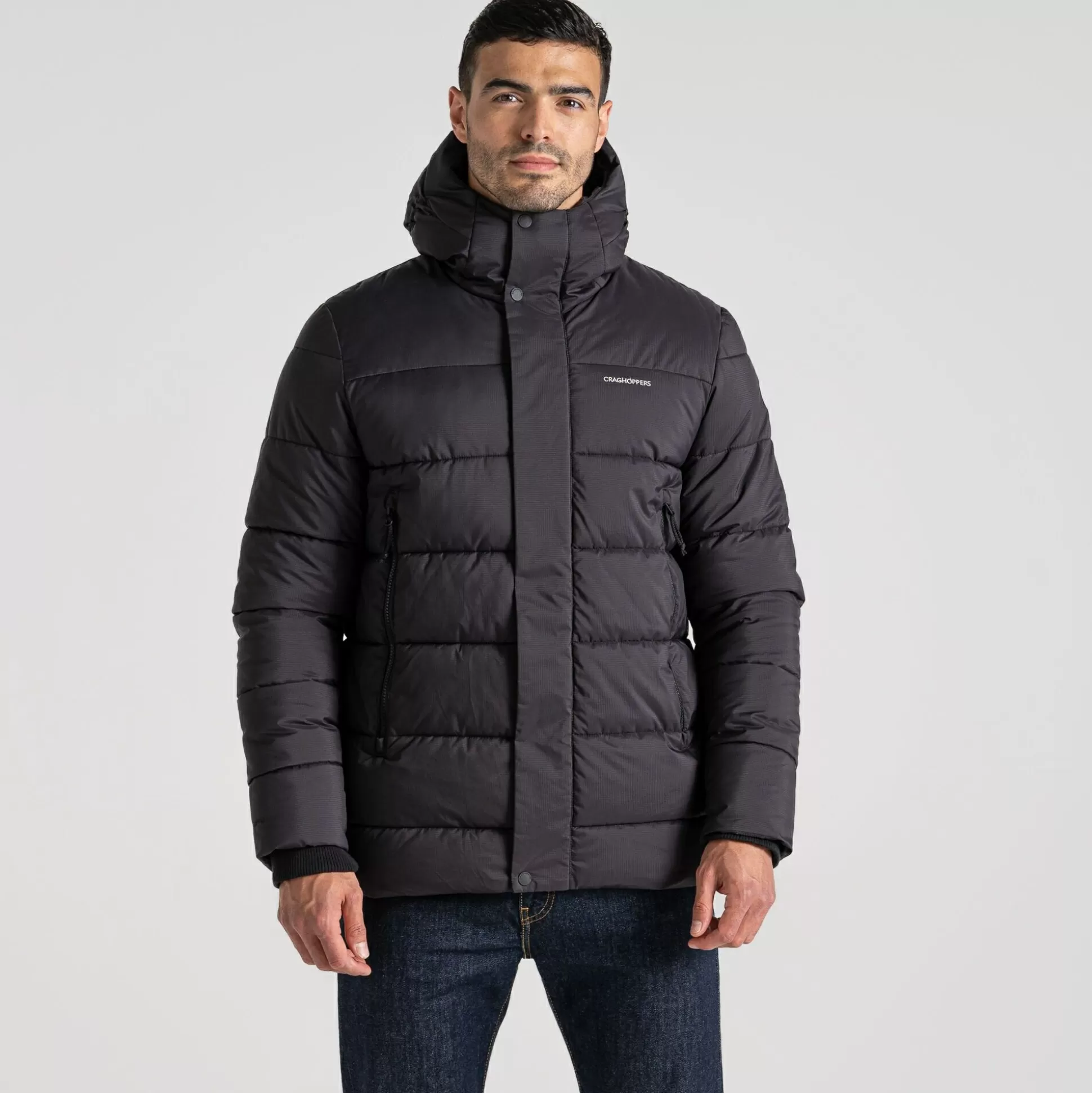 Craghoppers Men'S Sutherland Insulated Hooded Jacket - Black<Mens Insulated Jackets