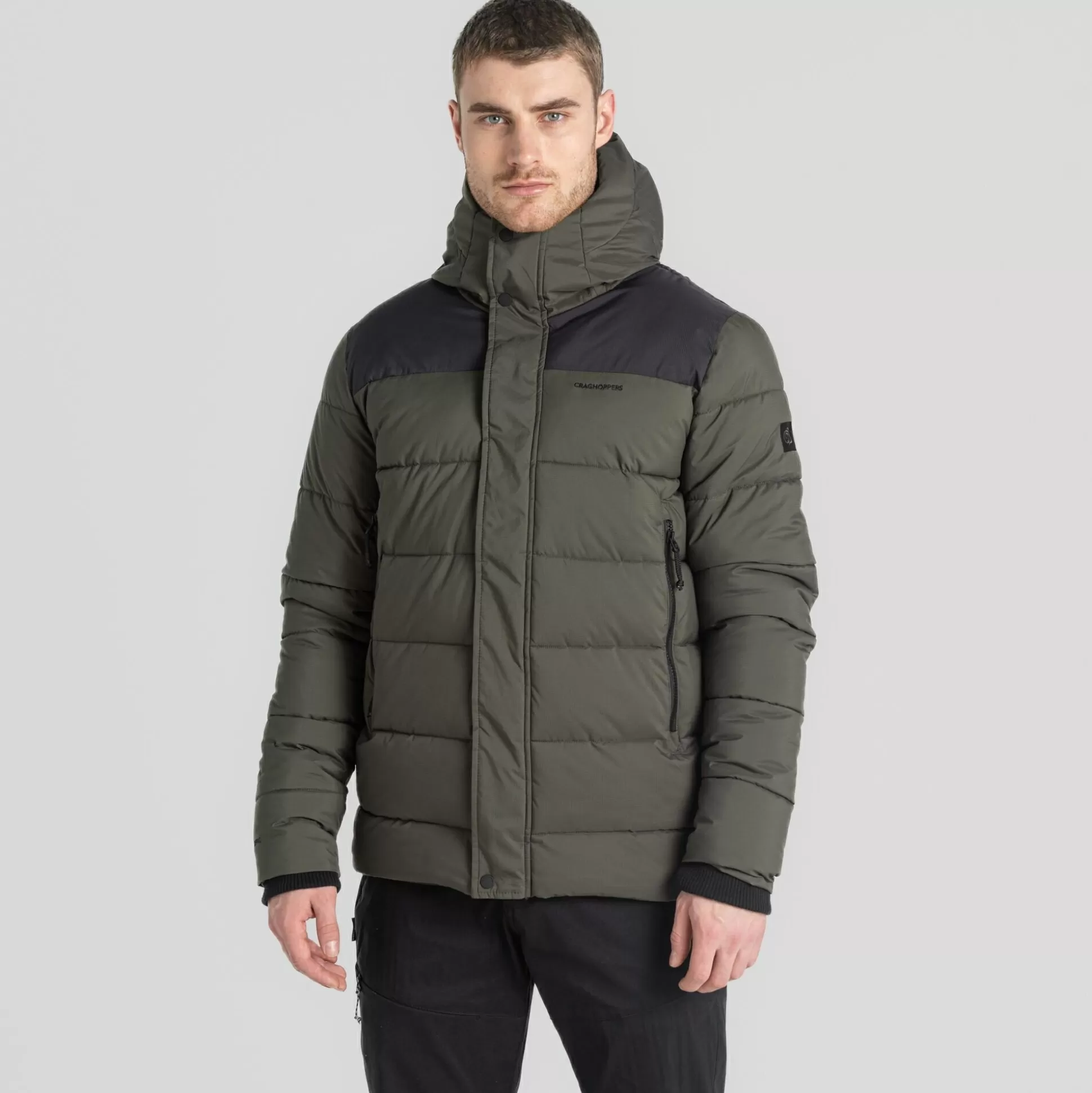 Craghoppers Men'S Sutherland Insulated Hooded Jacket - Woodland Green / Black<Mens Insulated Jackets