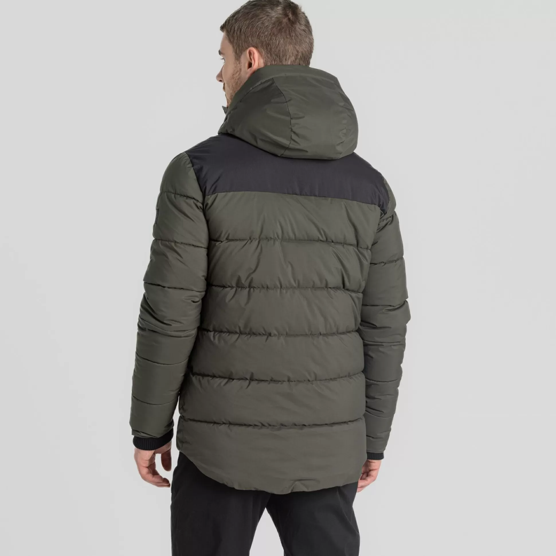 Craghoppers Men'S Sutherland Insulated Hooded Jacket - Woodland Green / Black<Mens Insulated Jackets