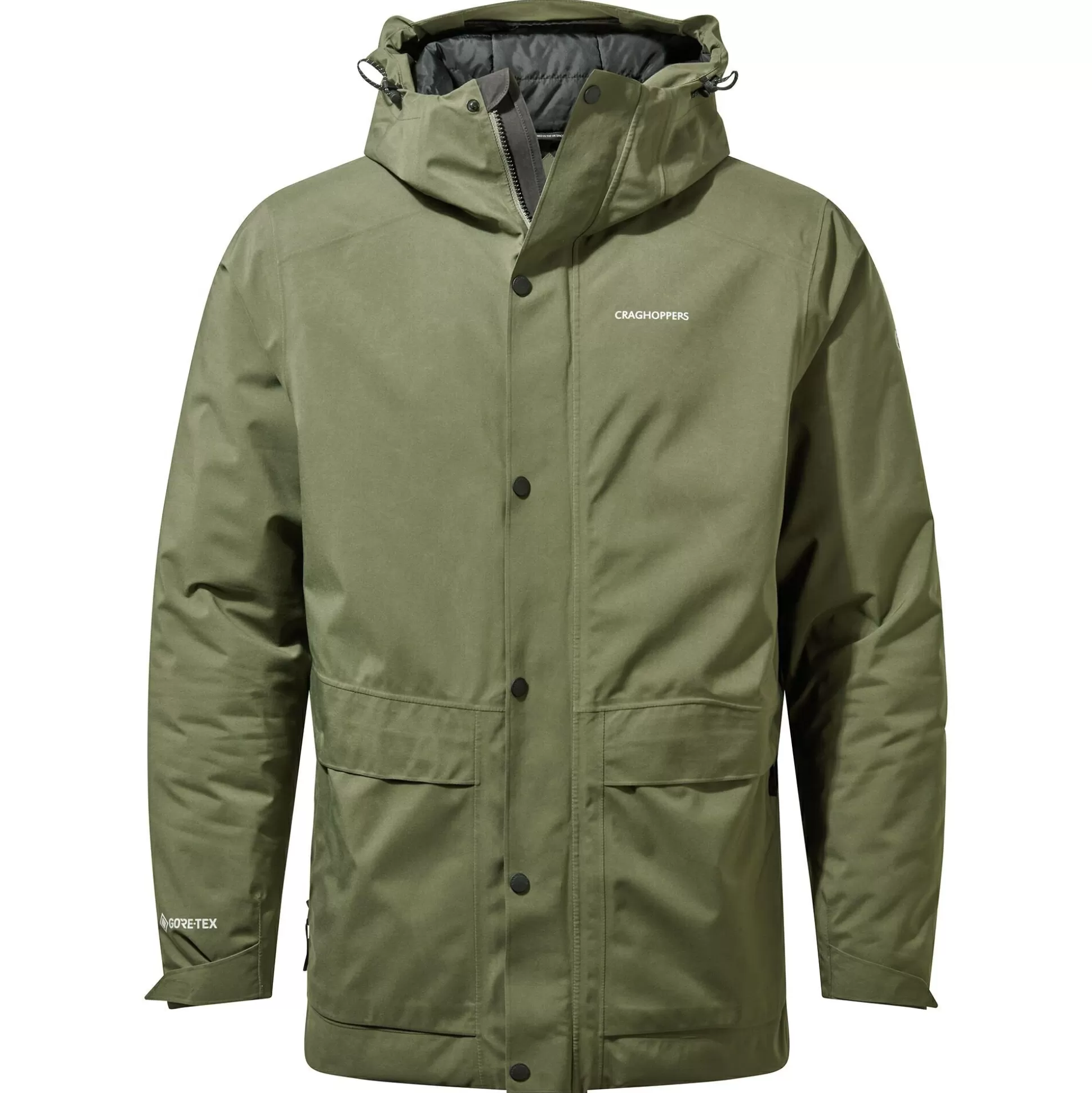 Craghoppers Men'S Talo Thermic Gore-Tex Jacket- Parka Green<Mens Gore Tex Jackets | Insulated Jackets