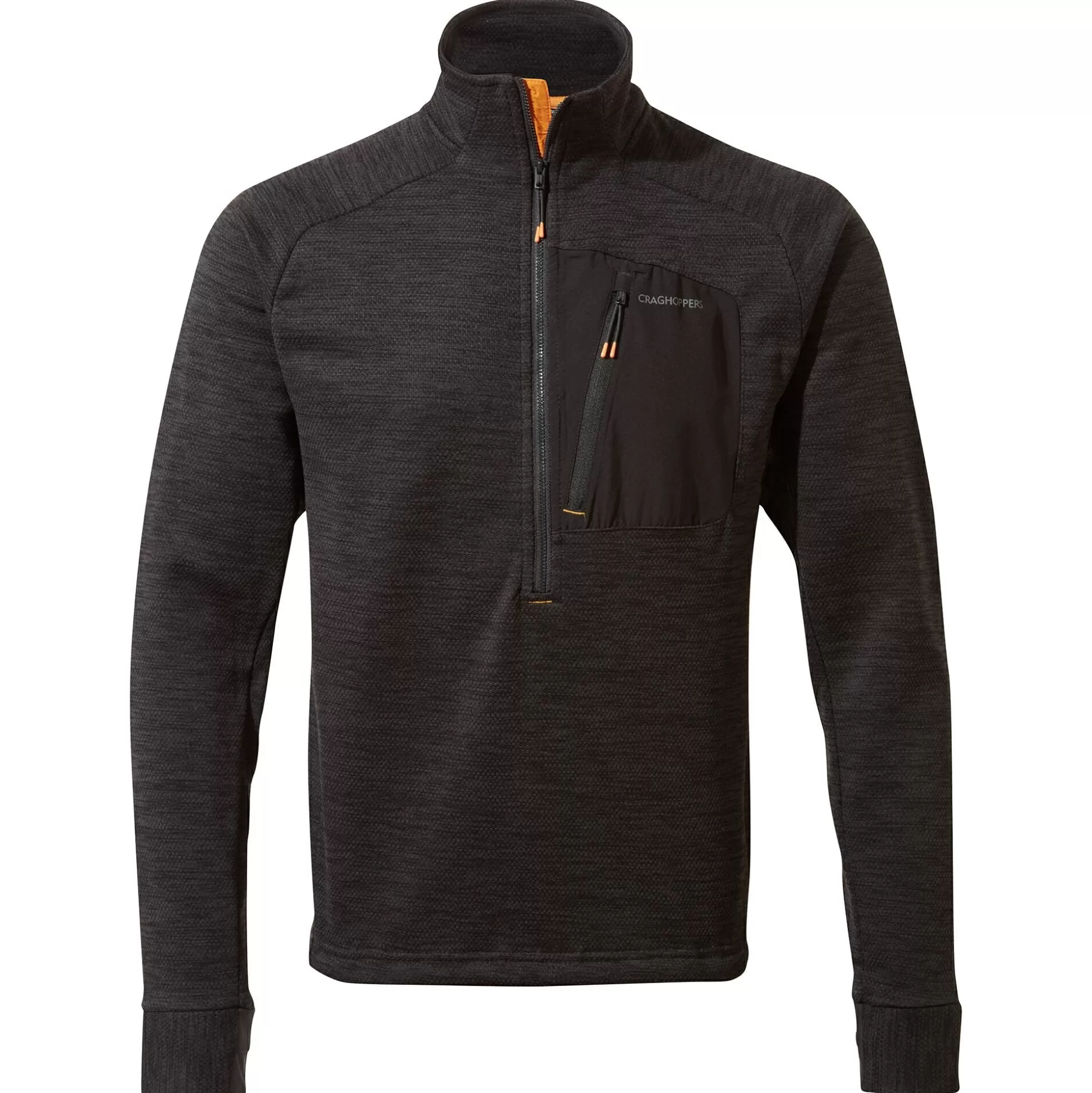 Craghoppers Men'S Tarbert Half Zip Fleece - Black Pepper<Mens Half Zip Fleece