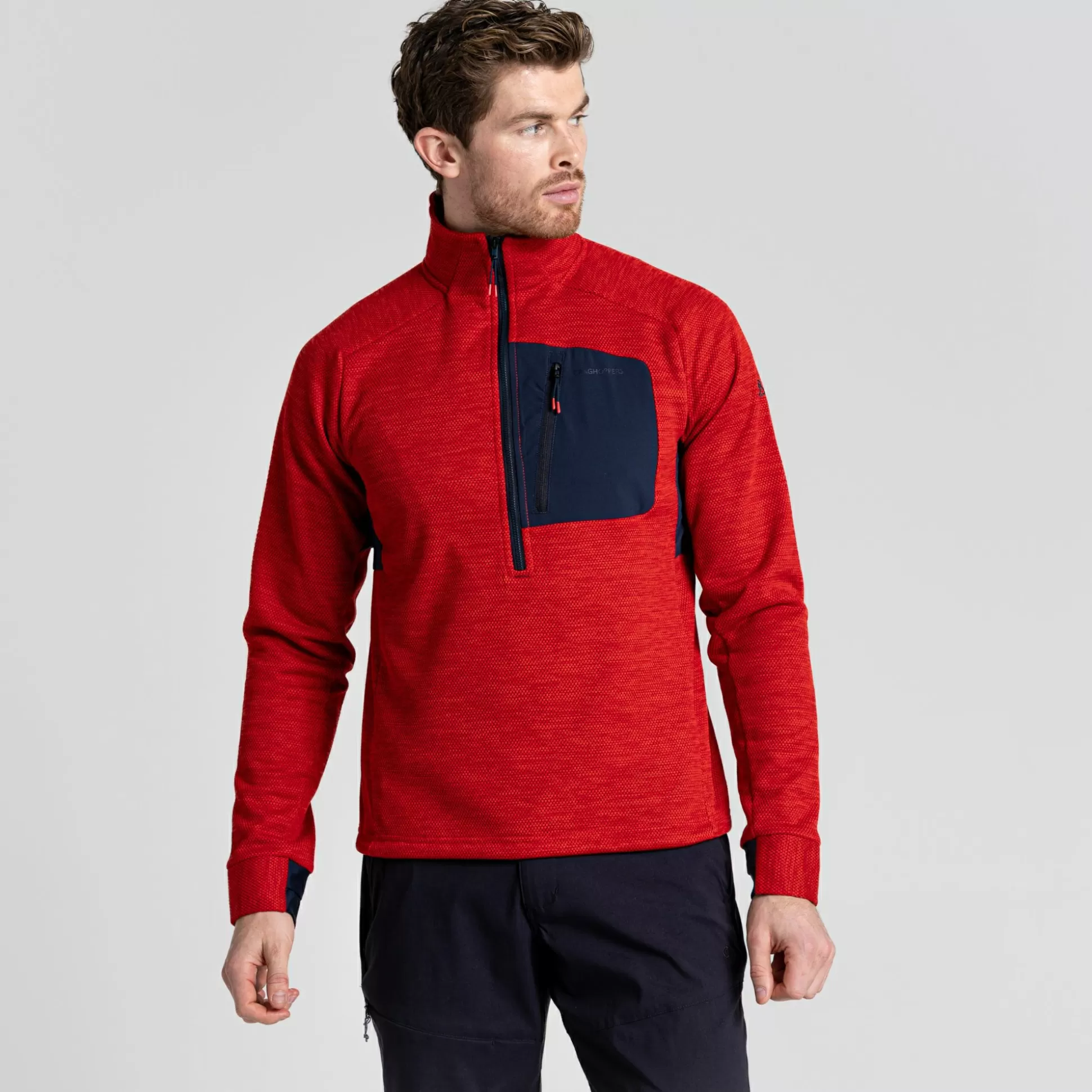 Craghoppers Men'S Tarbert Half Zip Fleece - Chili Red<Mens Full Zip Fleece | Half Zip Fleece